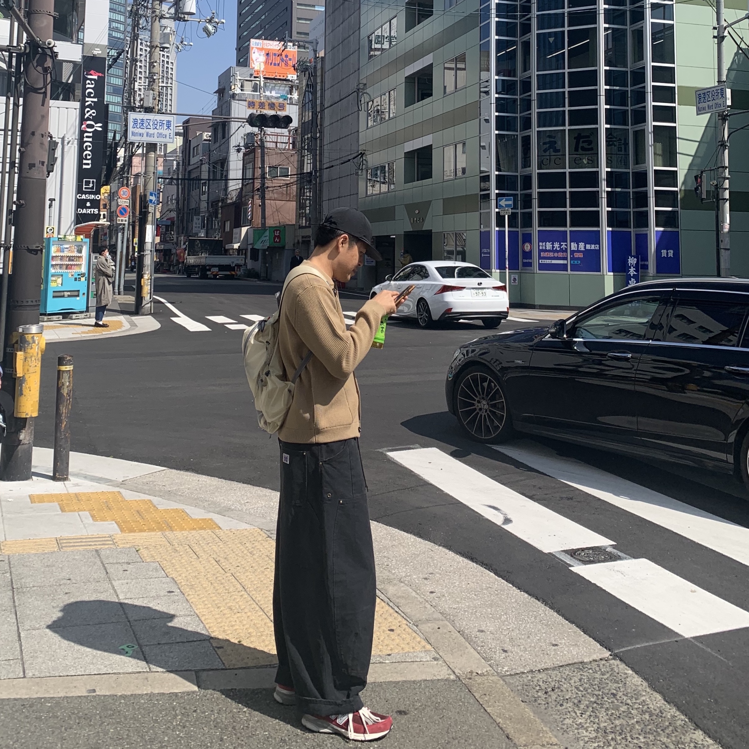 Andersen Andersen Skipper Jacket Camel, And Wander Sil Daypack Off White 착용 스타일
