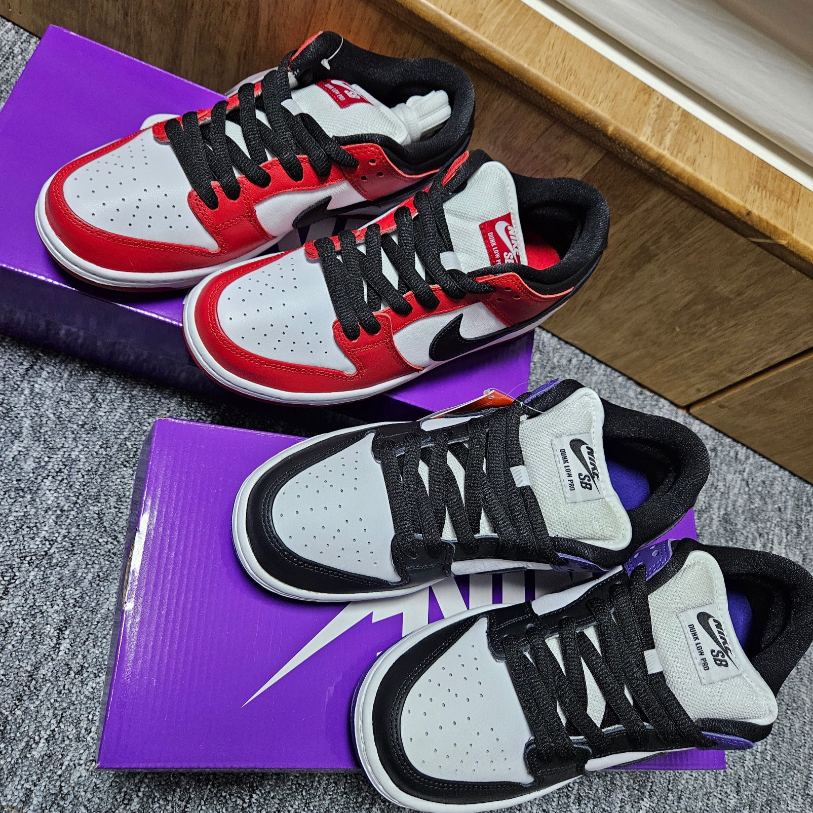 Nike SB Dunk Low Pro Chicago, Nike SB Dunk Low Pro Court Purple 착용 스타일 - 3