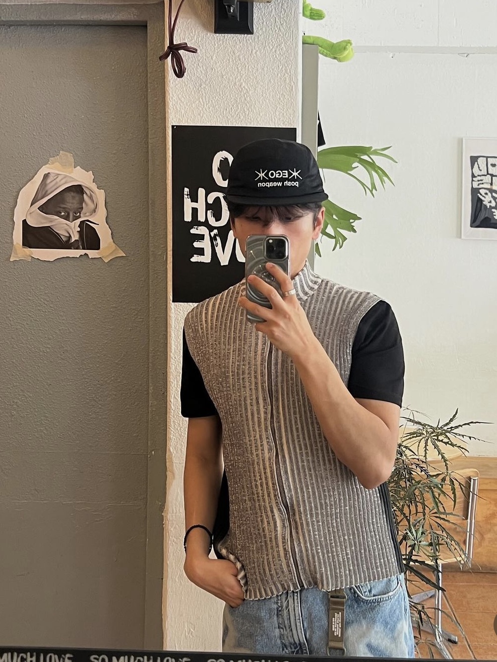 Yunse Women Hatch Ego Camp Cap Black 착용 스타일 - 3