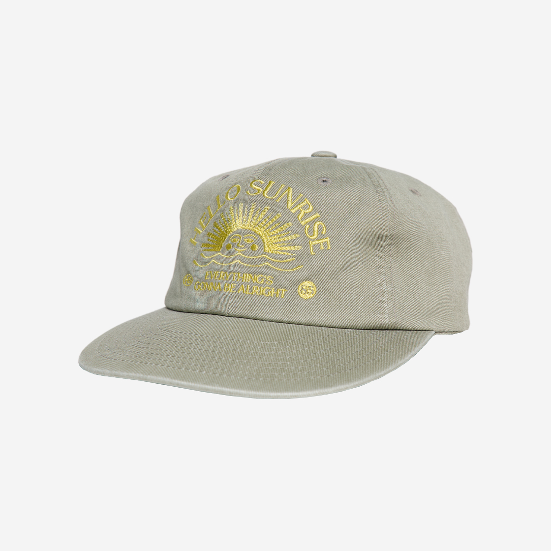 헬로 선라이즈 아치 로고 6패널 캡 카키 베이지(Hello Sunrise Washed Arch Logo 6Panel Cap Khaki Beige) - 2
