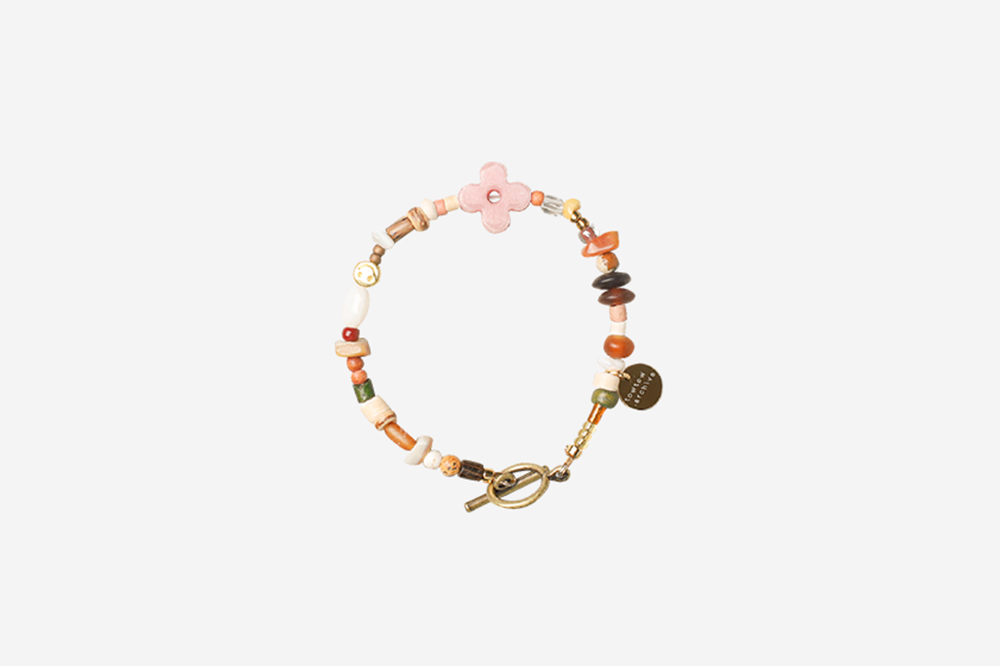 ★TOWTOW ARCHIVE★CLOVER SYMBOL BRACELET サマーブレスレット 토우토우 아카이브 클로버 심볼 팔찌 앙고라 핑크 | TOWTOW