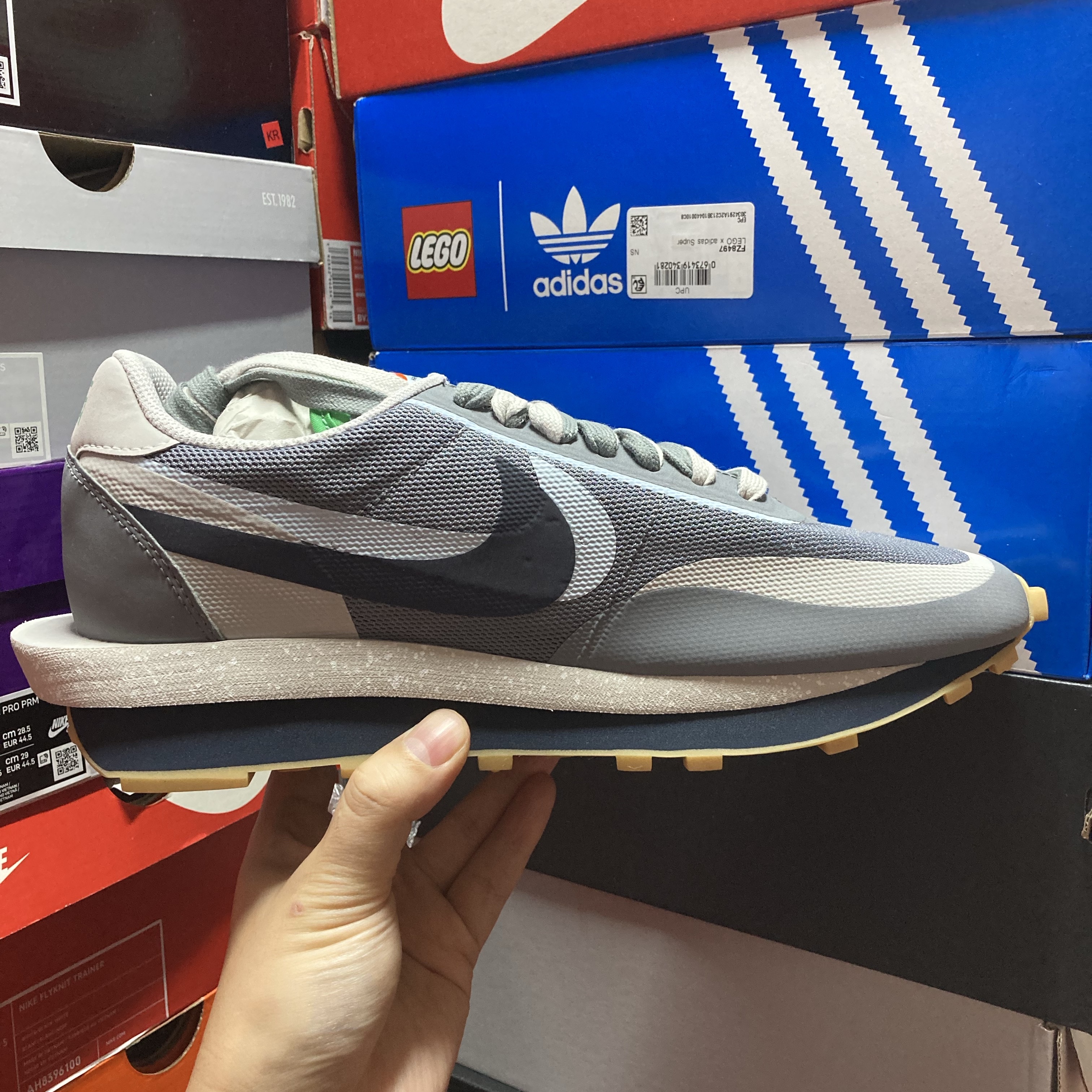 Nike x Sacai x Clot LDWaffle Cool Grey 착용 스타일