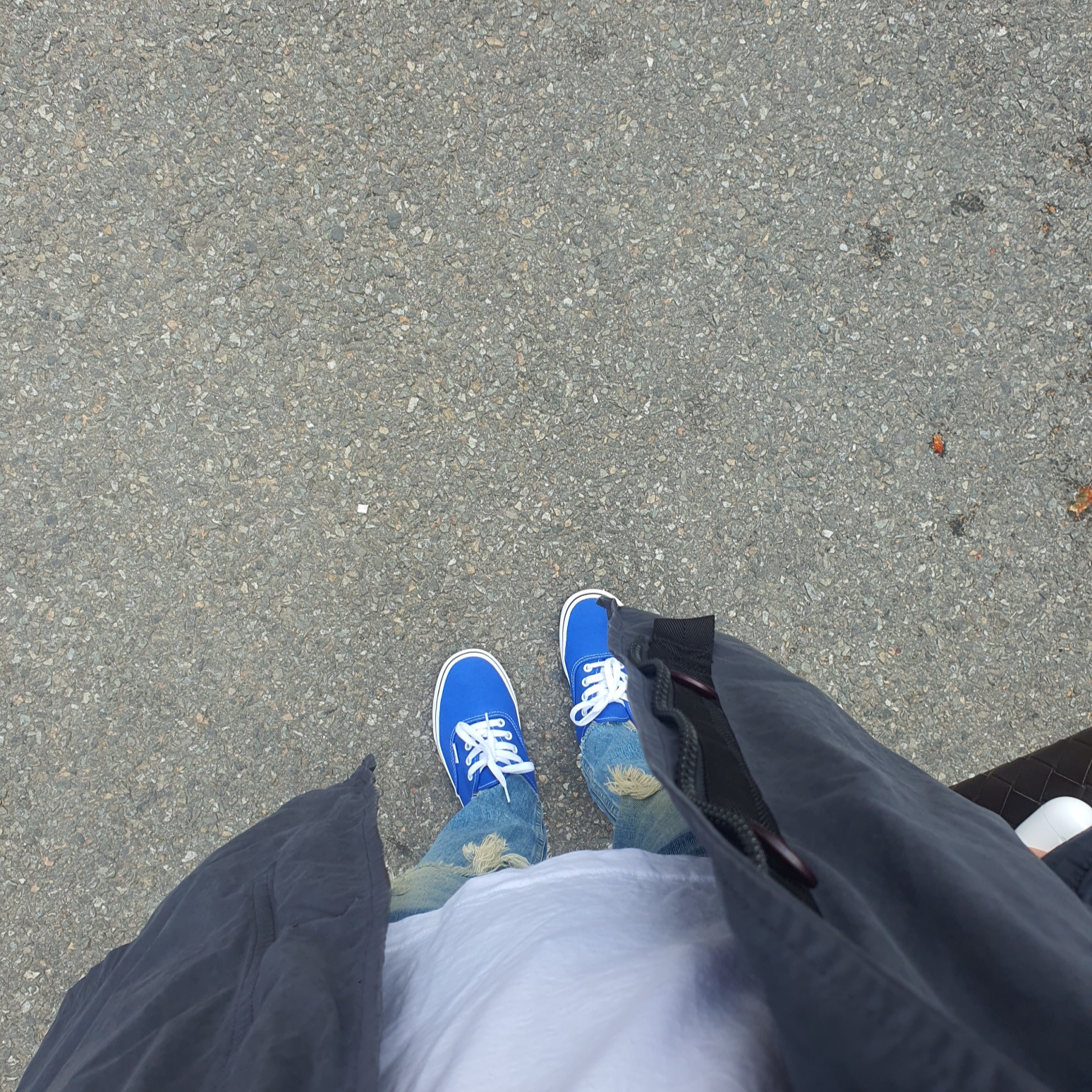 Vans Authentic Color Theory Dazzling Blue, C.P. Company Shell-R Parka Jacket Black - 21FW 착용 스타일