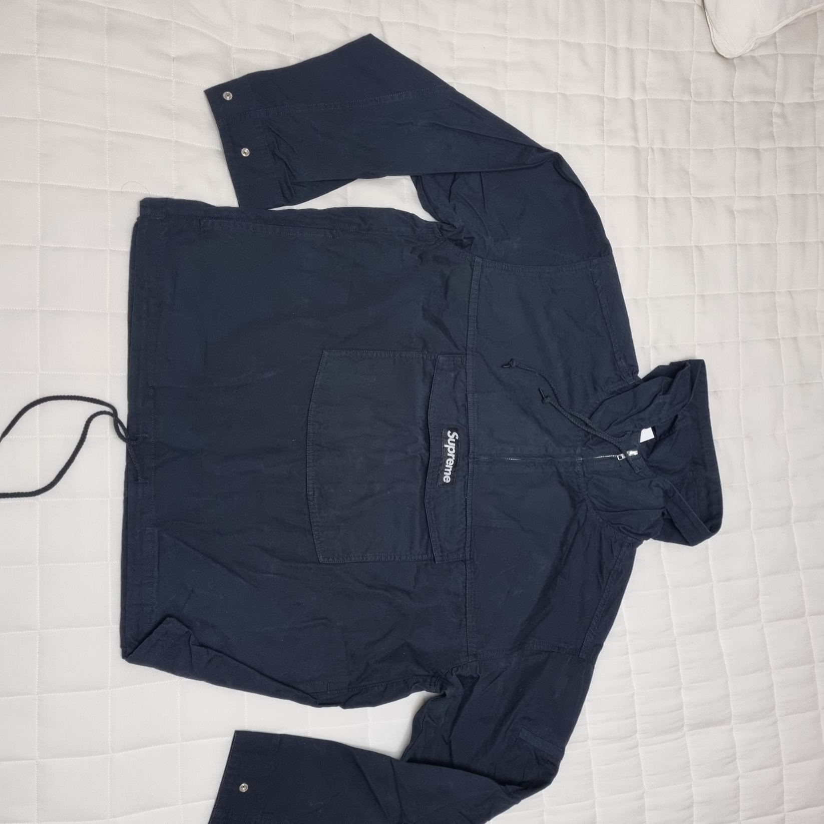 Supreme Cotton Utility Anorak Black - 24SS 착용 스타일 - 2