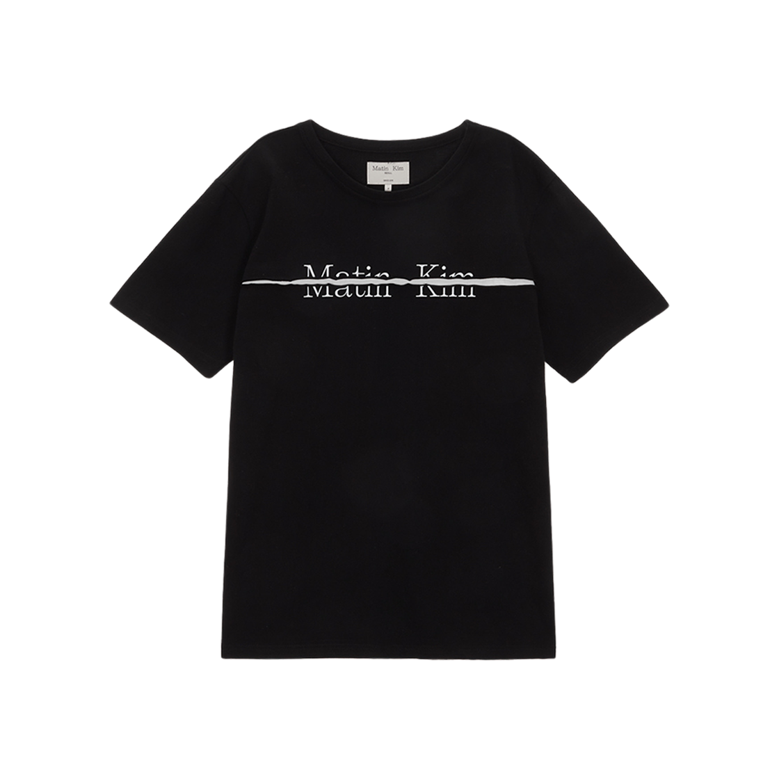 (W) Matin Kim Logo Cutted Layered Top Black 상세 이미지 1