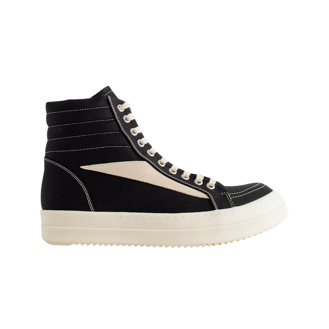 릭 오웬스 리도 다크 쉐도우 빈티지 하이 스니커즈 블랙 밀크(Rick Owens Lido Dark Shadow Vintage High Sneakers Black Milk)