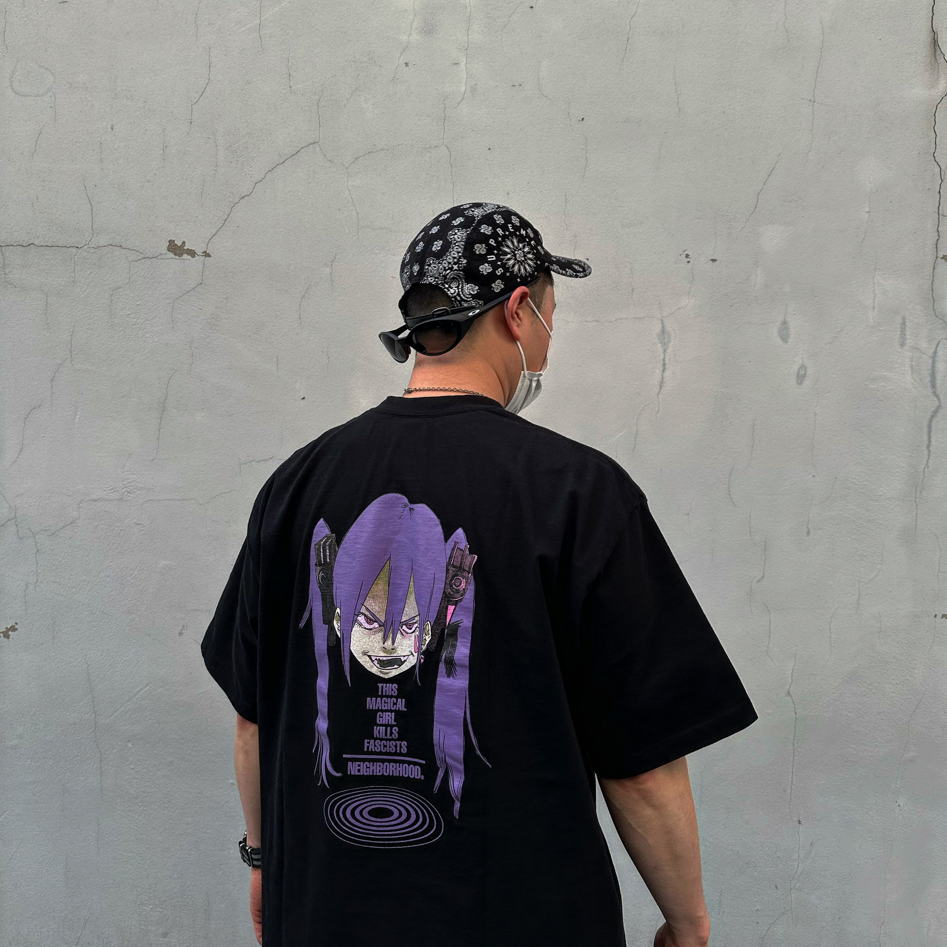 Neighborhood x Jun Inagawa SS-2 T-Shirt Black 착용 스타일