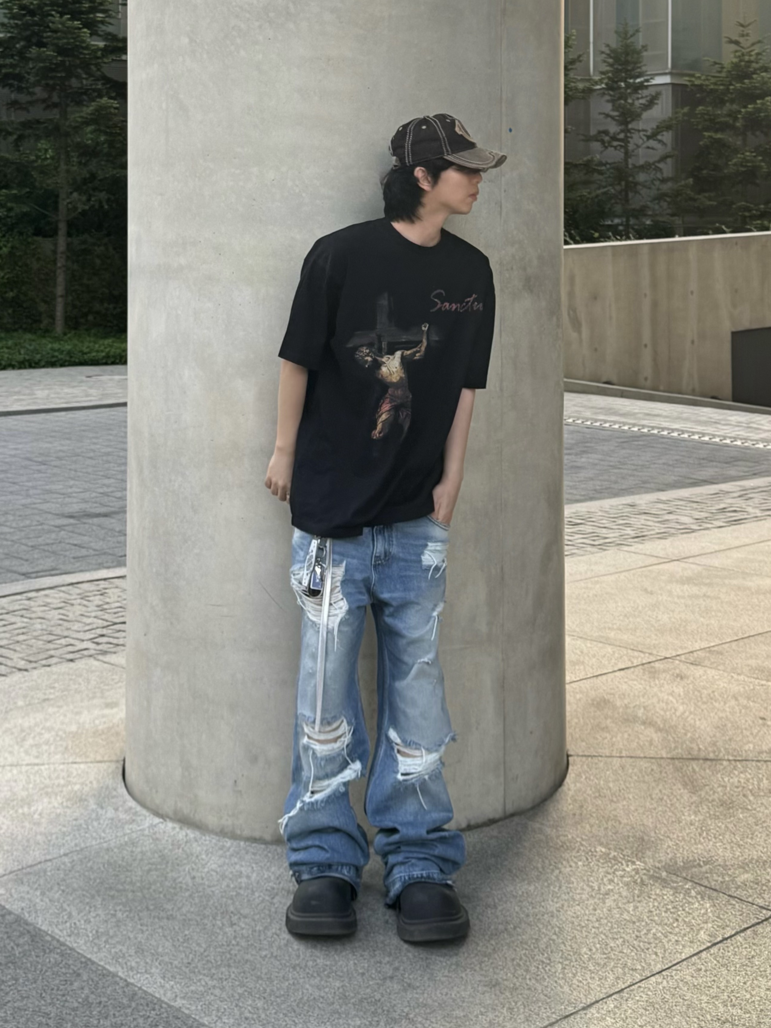 Balenciaga Steroid Derby Black 착용 스타일 - 2