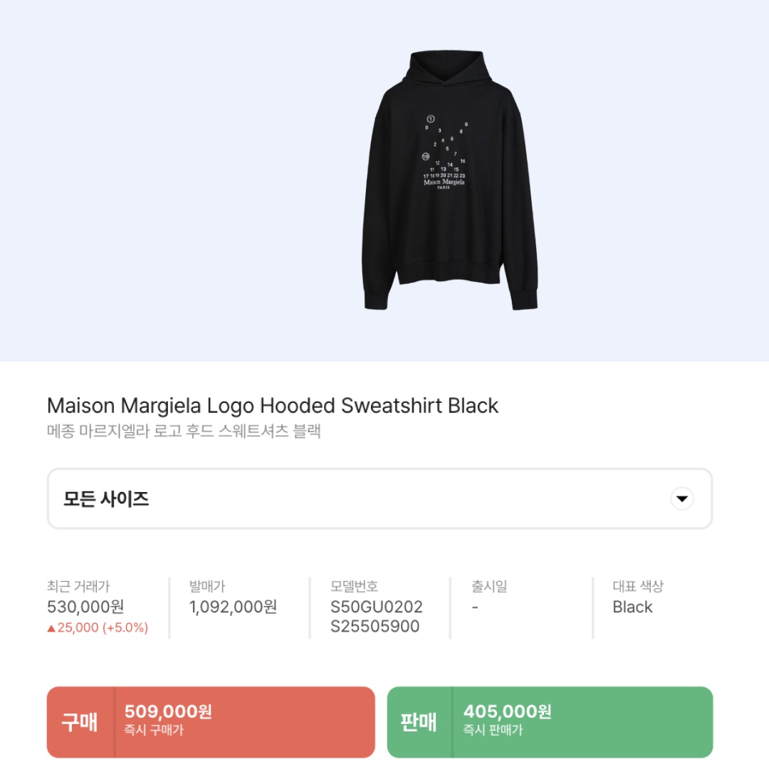 Maison Margiela Logo Hooded Sweatshirt Black 착용 스타일 - 2