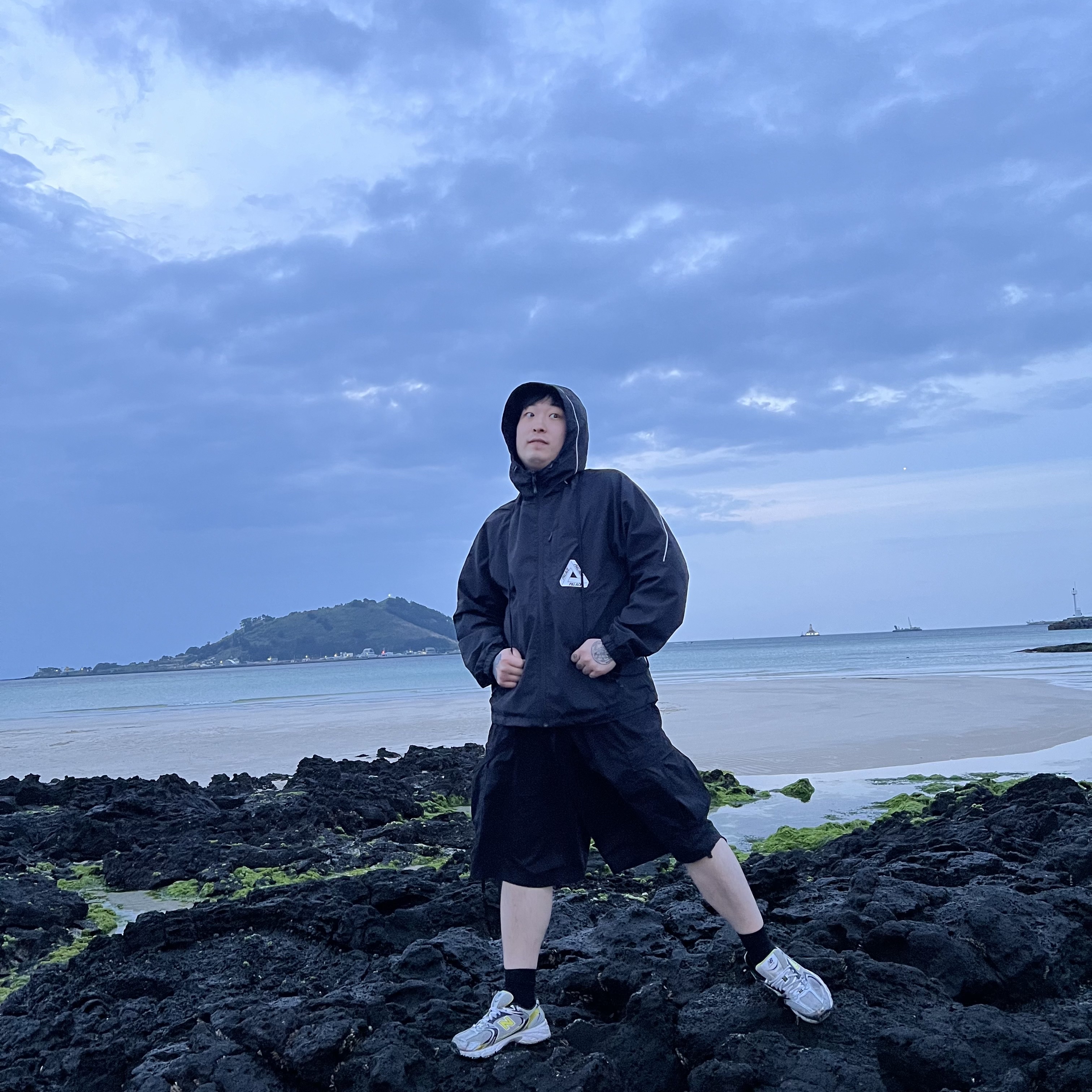 Palace Reflector Jacket Black - 22FW 착용 스타일