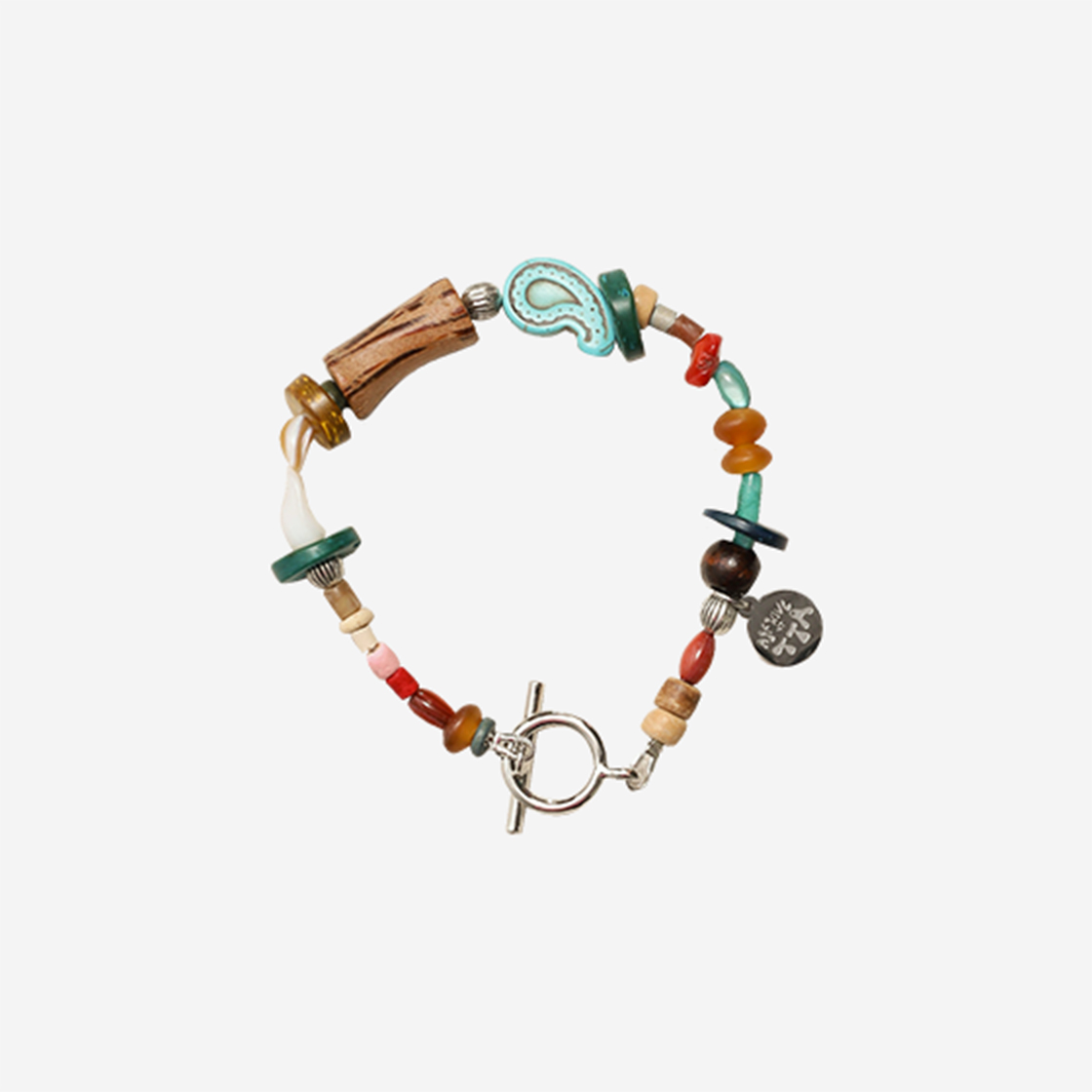 【完売間近】 Towtow.archive Paisley Symbol Bracelet 토우토우 아카이브 페이즐리 심볼 팔찌 터쿼이즈 | TOWTOW