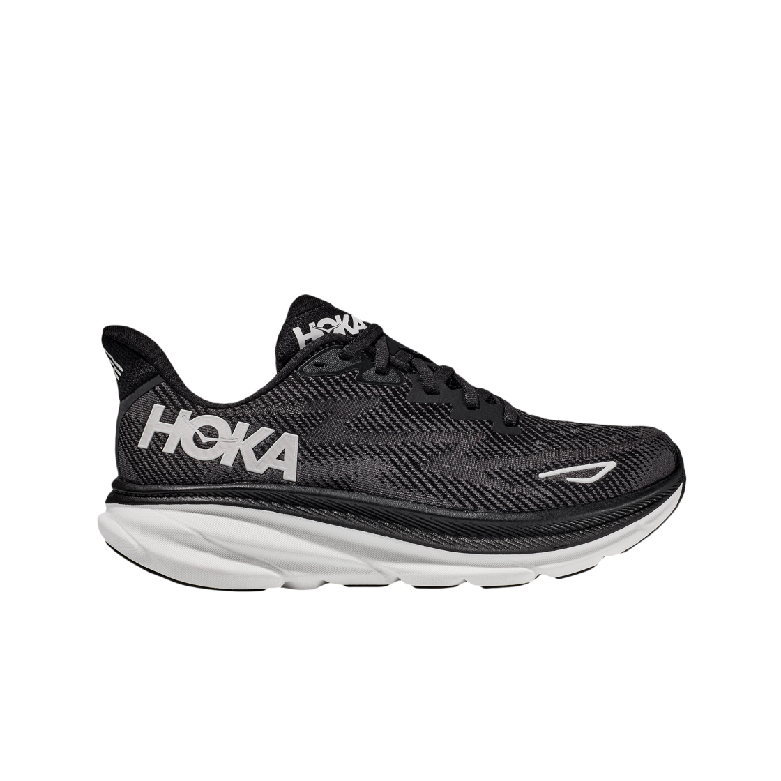 호카 클리프톤 9 블랙 화이트 - 와이드(Hoka Clifton 9 Black White - Wide)