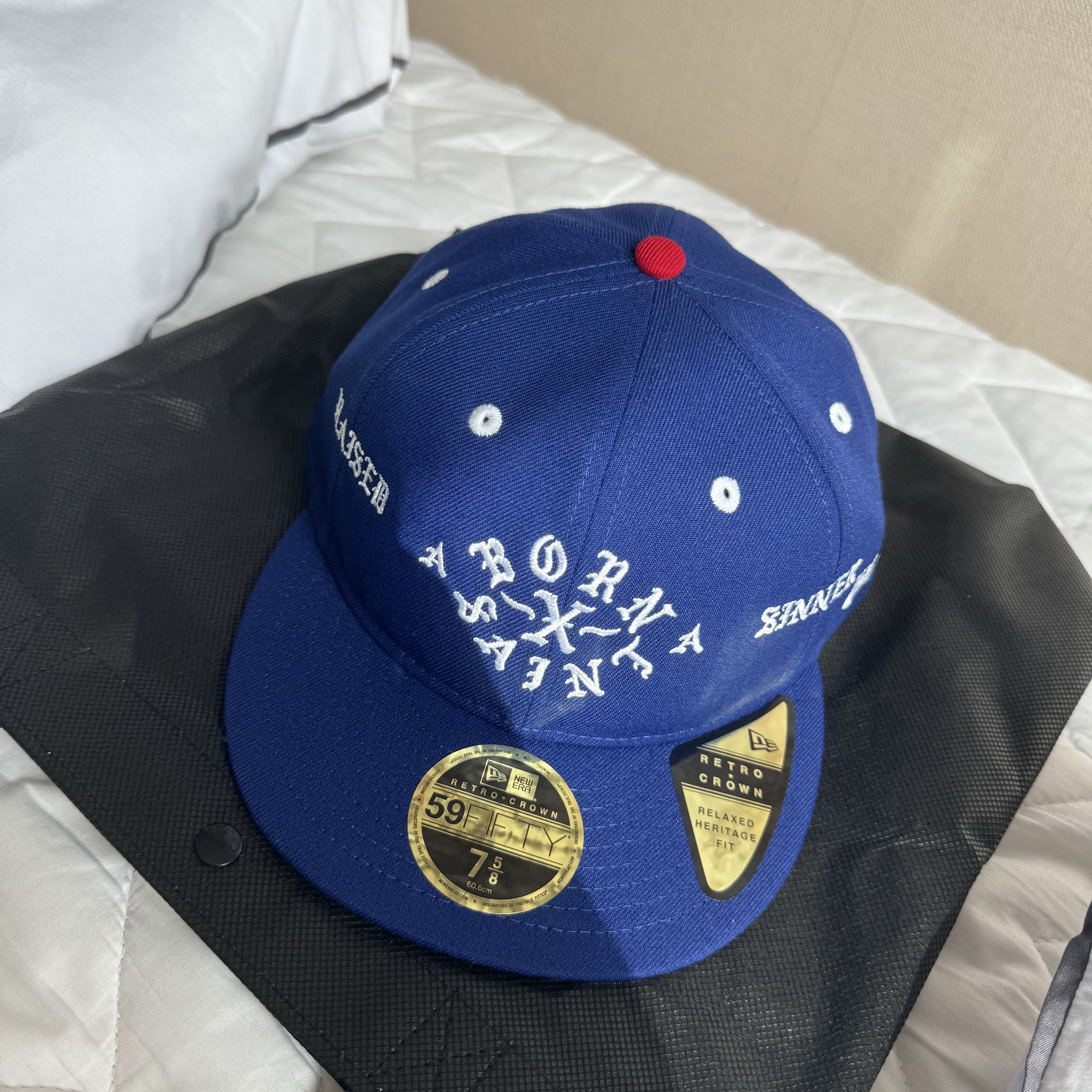 Saint Mxxxxxx x Born X Raised Born Saint Cap Blue - 24SS 착용 스타일