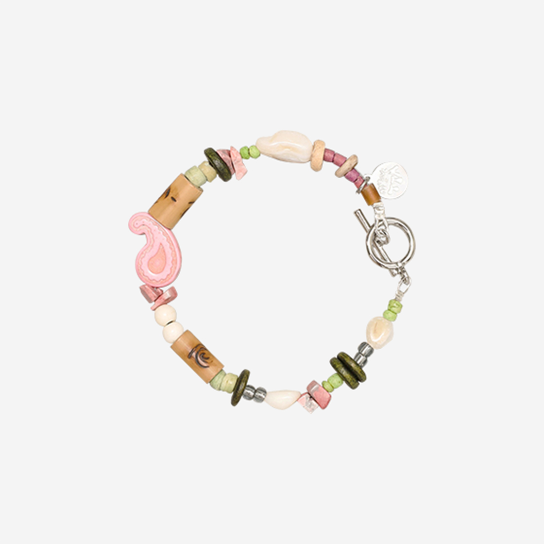 토우토우 아카이브 페이즐리 심볼 팔찌 태피 핑크(TOWTOW.ARCHIVE Paisley Symbol Bracelet Taffy Pink) - 2