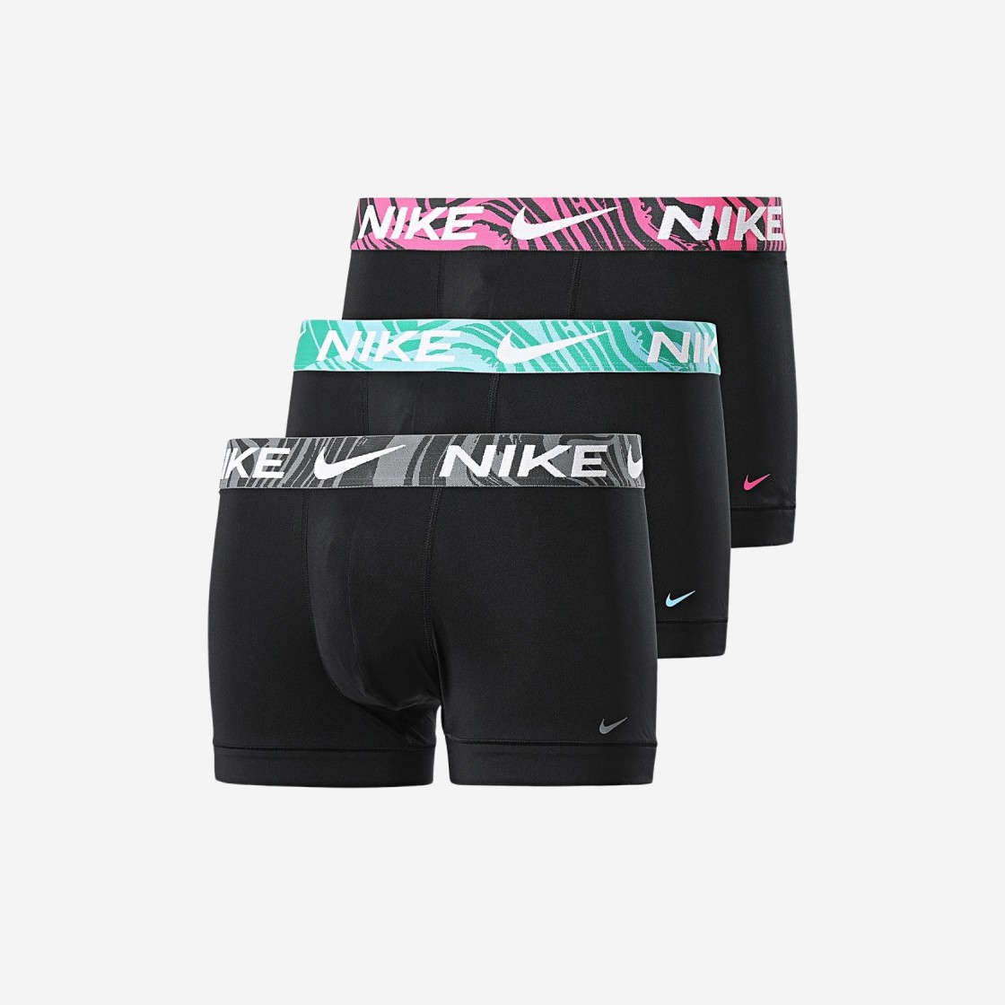 Nike Everyday Dri-Fit Cotton Stretch Trunk Black Grey Blue Pink (3 Pack) 상세 이미지 1