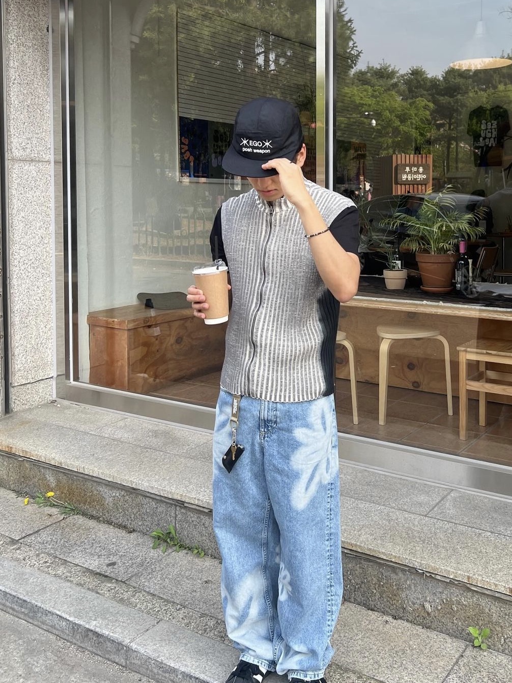 Yunse Women Hatch Ego Camp Cap Black 착용 스타일 - 1