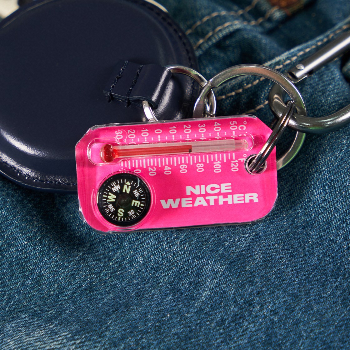 Nice Weather Thermometer Keyring Pink 상세 이미지 3