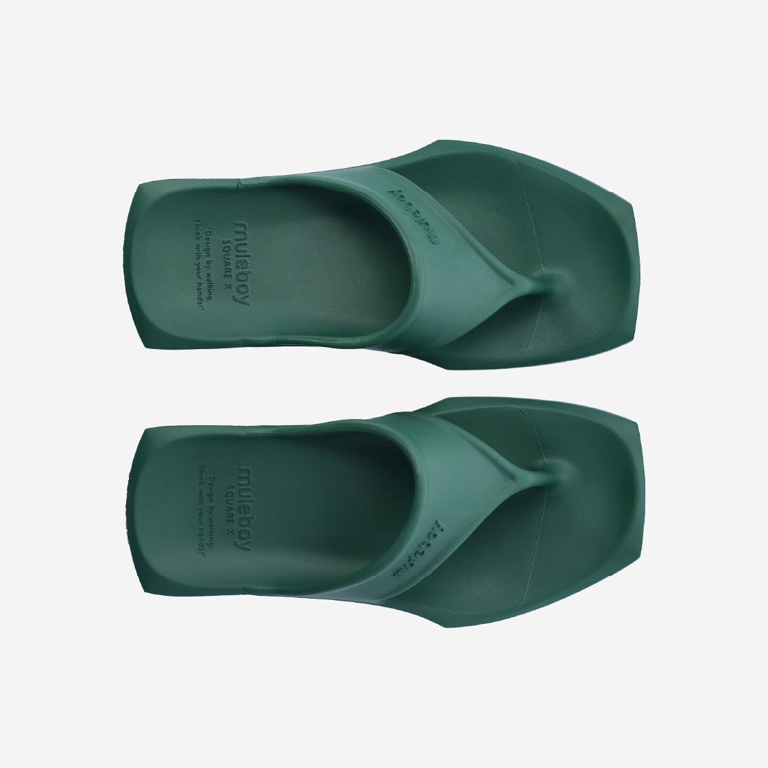 뮬보이 스퀘어 엑스 플립플랍 다크 그린(MULEBOY Square X Flip Flop Dark Green) - 2