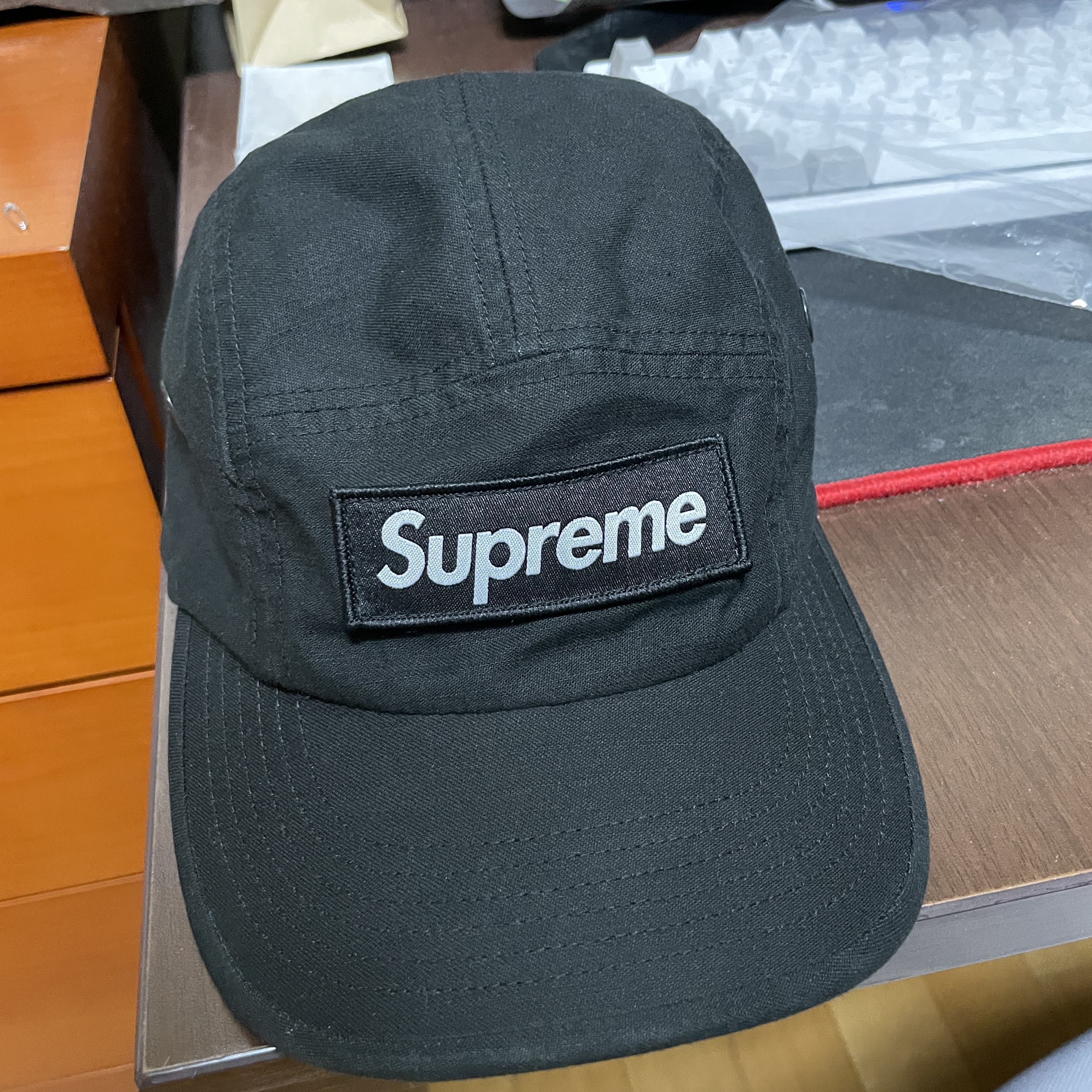 Supreme Military Camp Cap Black - 23FW 착용 스타일