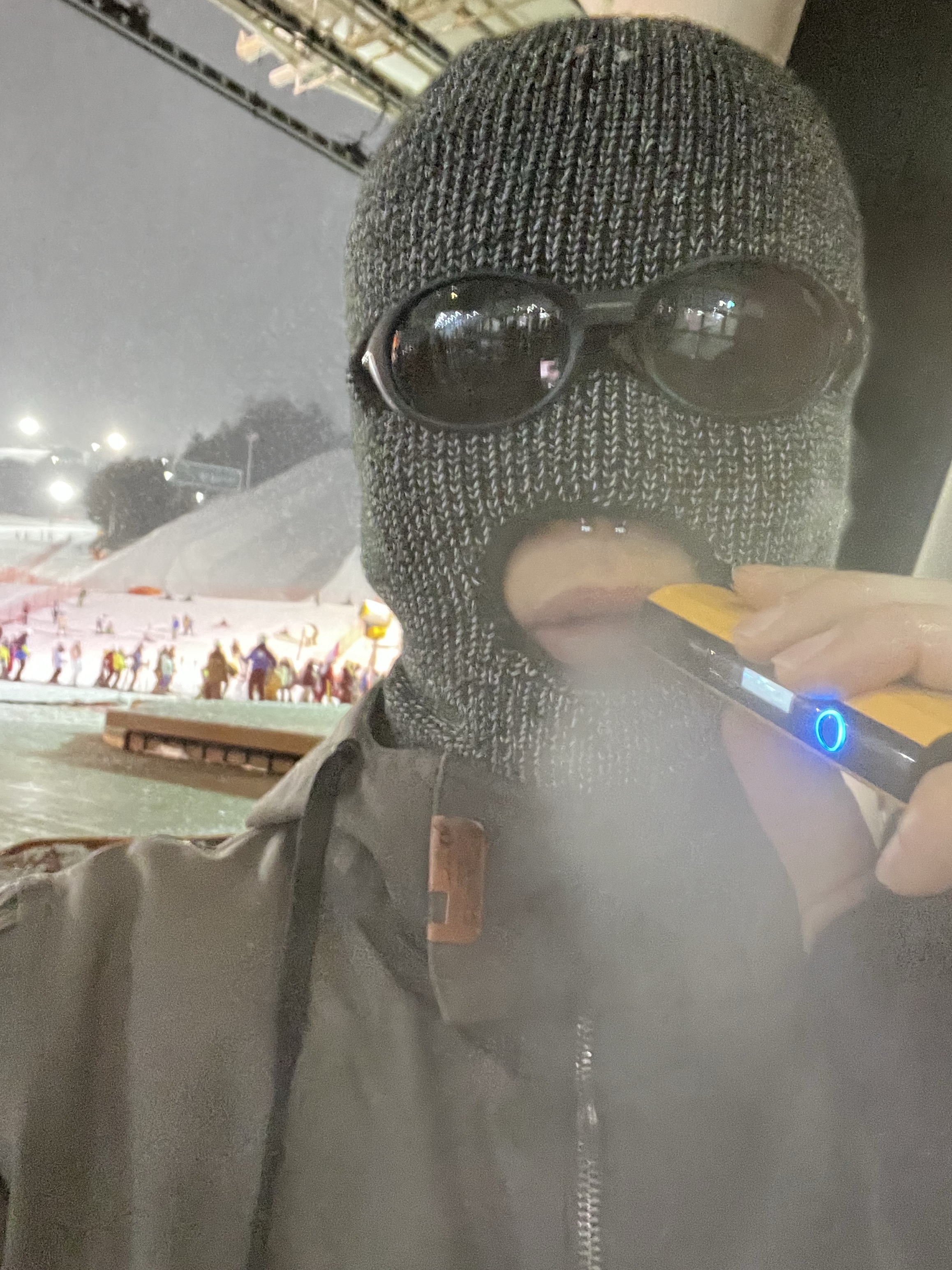 Stussy Landon Sunglasses Black Black Lens, Supreme Reflective Balaclava Black - 23FW 착용 스타일 - 3