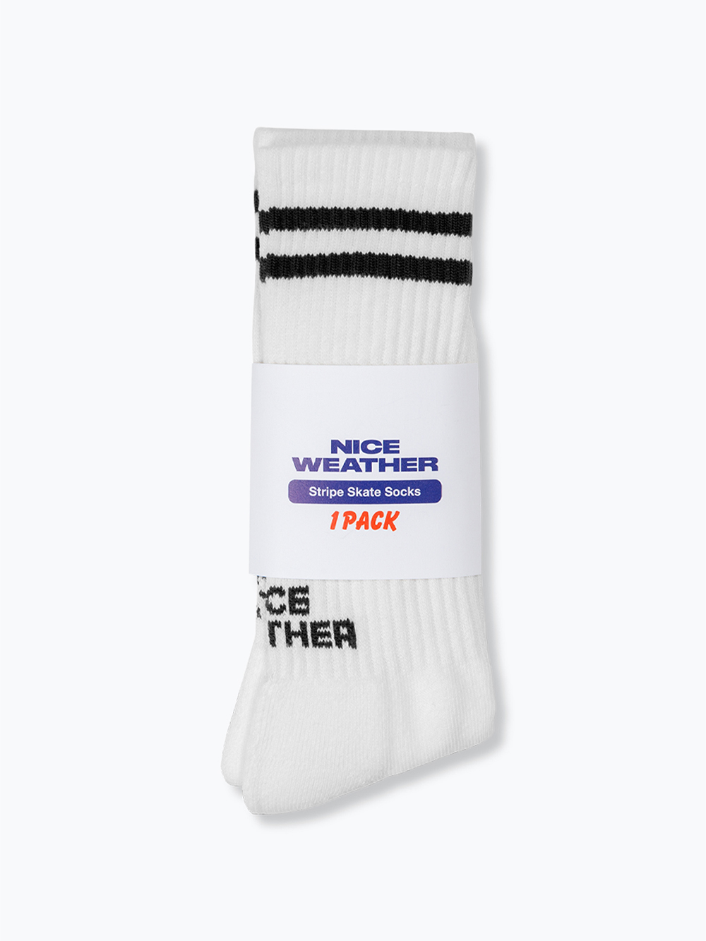 나이스웨더 어패럴 스트라이프 스케이트 삭스 1P 블랙 | NICE WEATHER | KREAM Nice Weather Apparel Stripe Skate Socks 1P Black