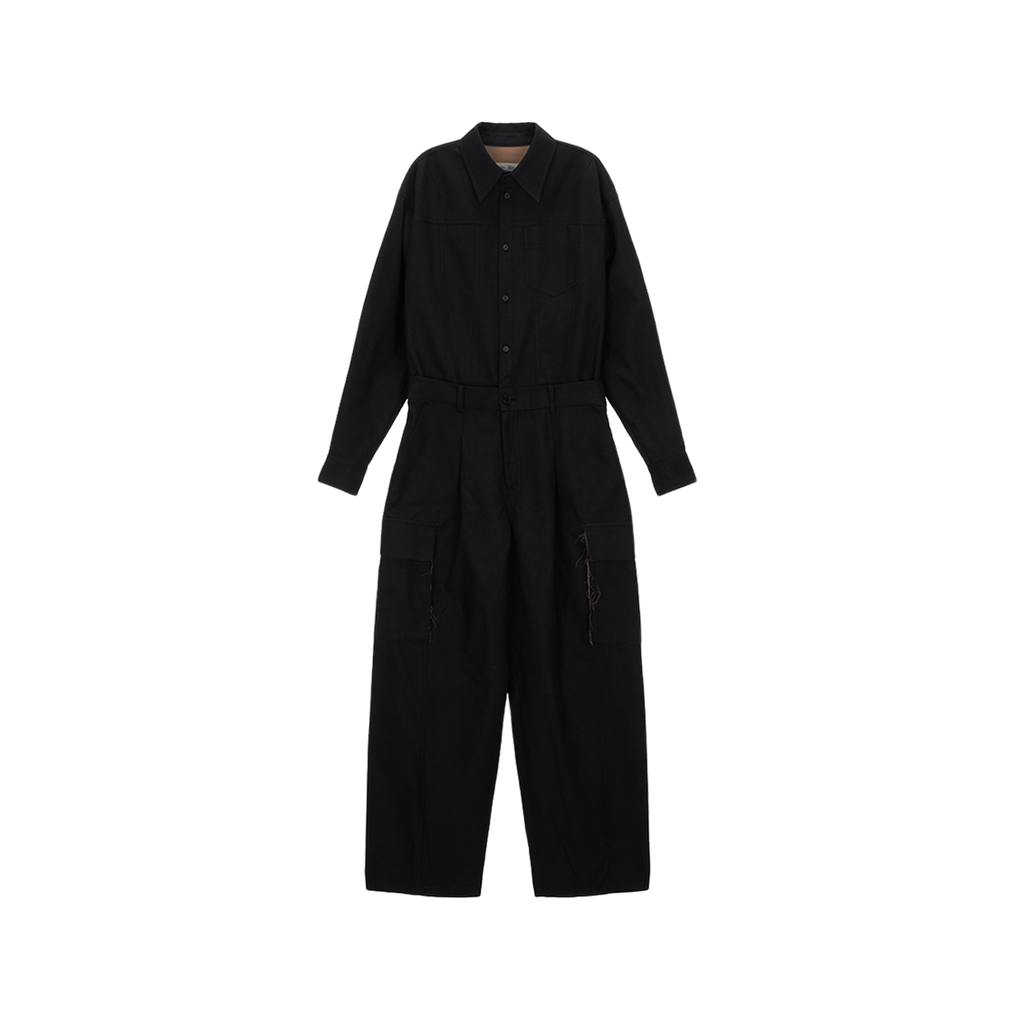 (W) Matin Kim Utility Button Up Jumpsuit Black 상세 이미지 1