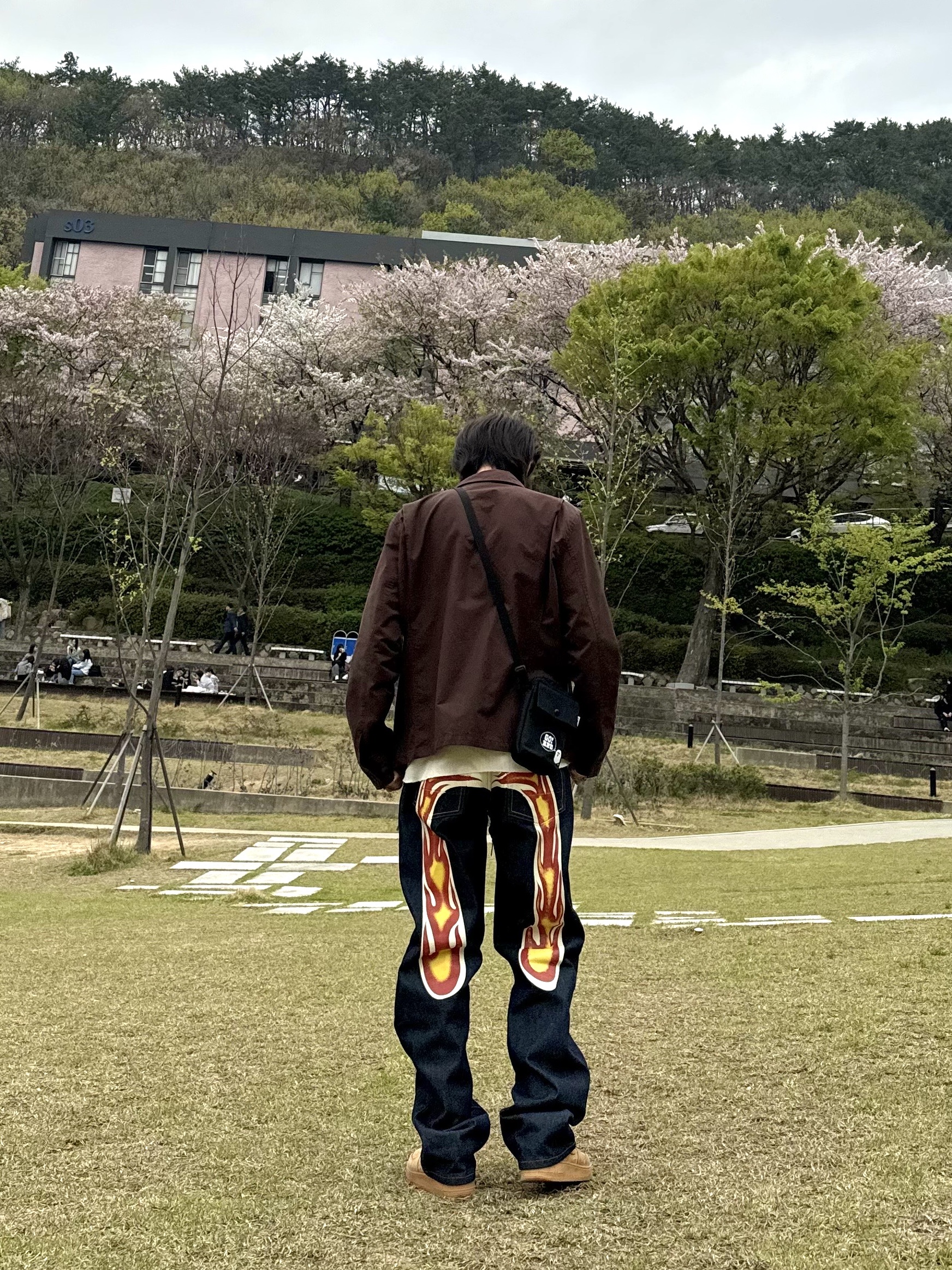 Nike Air Force 1 '07 WB Flax, Human Made Heart Ring Red 착용 스타일 - 5
