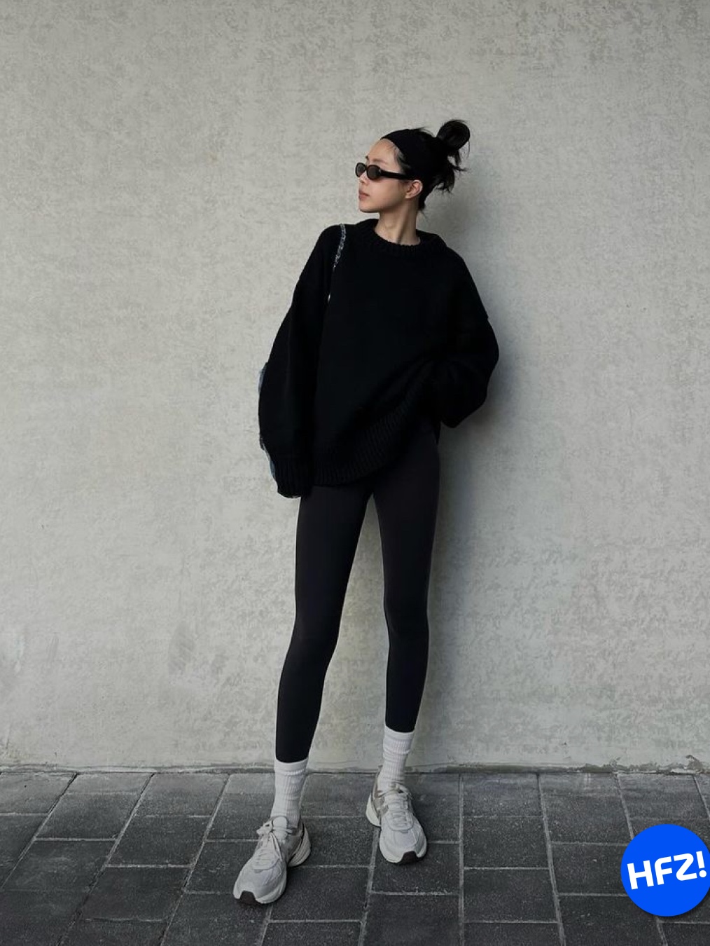 (W) Nike Swoosh Pad Sports Bra Black - Asia, Nike Pro Dri-Fit Fitness Tights Black - Asia 착용 스타일 - 8