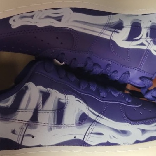 Nike Air Force 1 Low '07 Purple Skeleton 착용 스타일