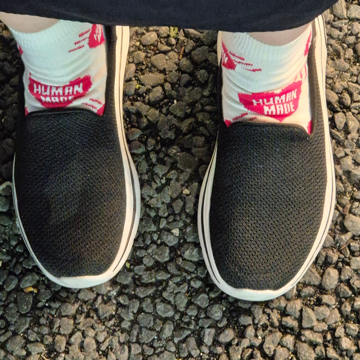 Human Made Short Heart Pattern Socks Red, (W) Skechers Go Walk Arch Fit 2.0 Slip Ins Black White - Regular 착용 스타일 - 3