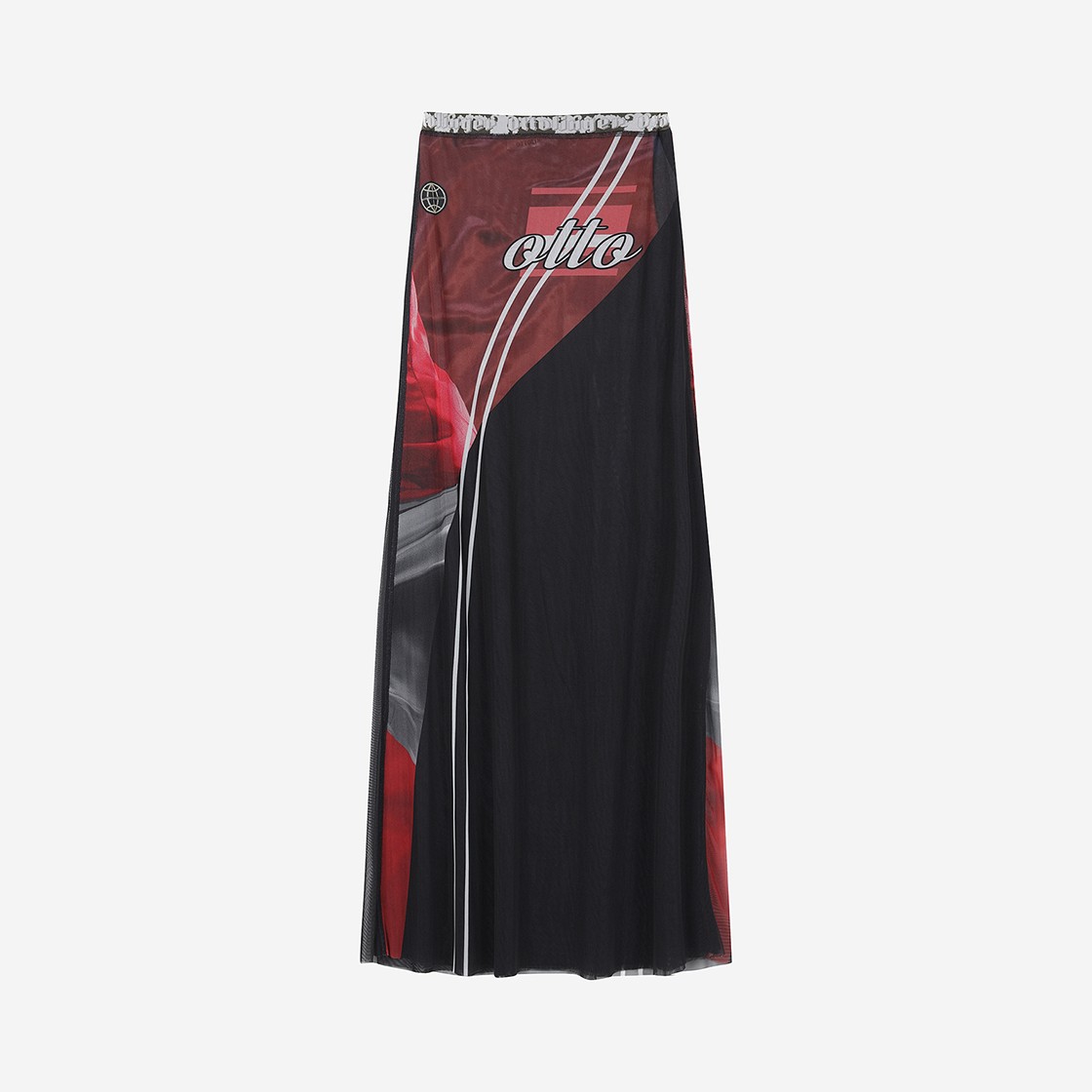 Ottolinger Women Mesh Maxi Skirt Soccer Print 상세 이미지 1