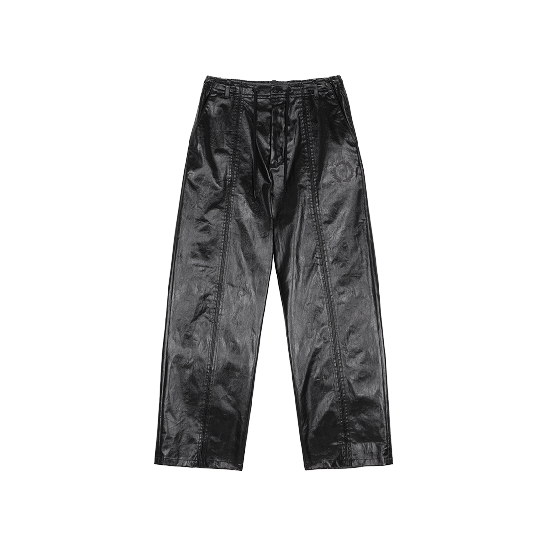 (W) Matin Kim Tuck Line Coating Pants Black 상세 이미지 1