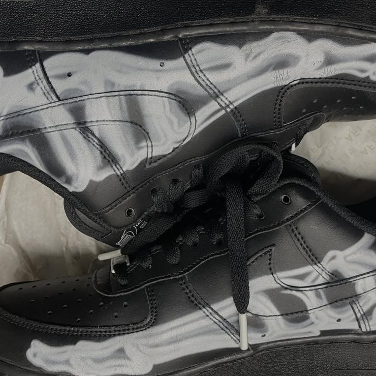 Nike Air Force 1 Low '07 Black Skeleton 착용 스타일