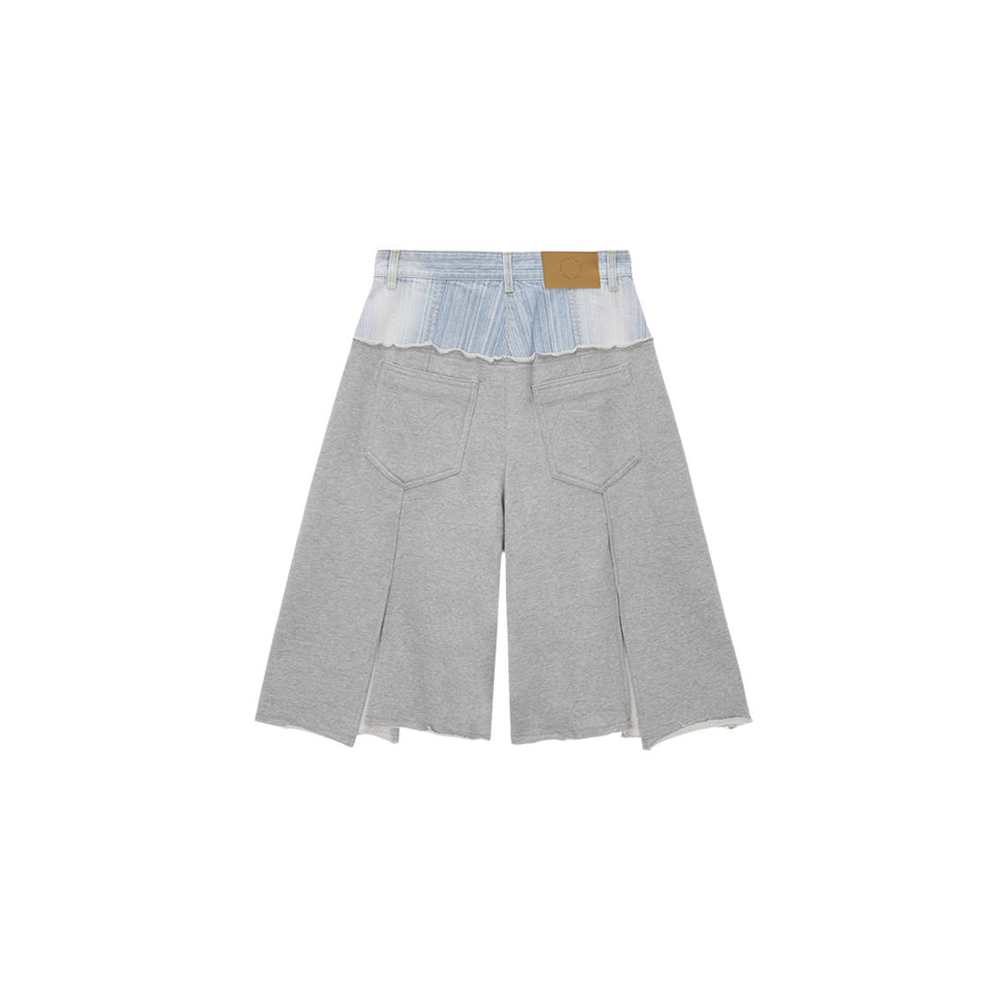 Matin Kim DENIM COMBI SWEAT SKIRT