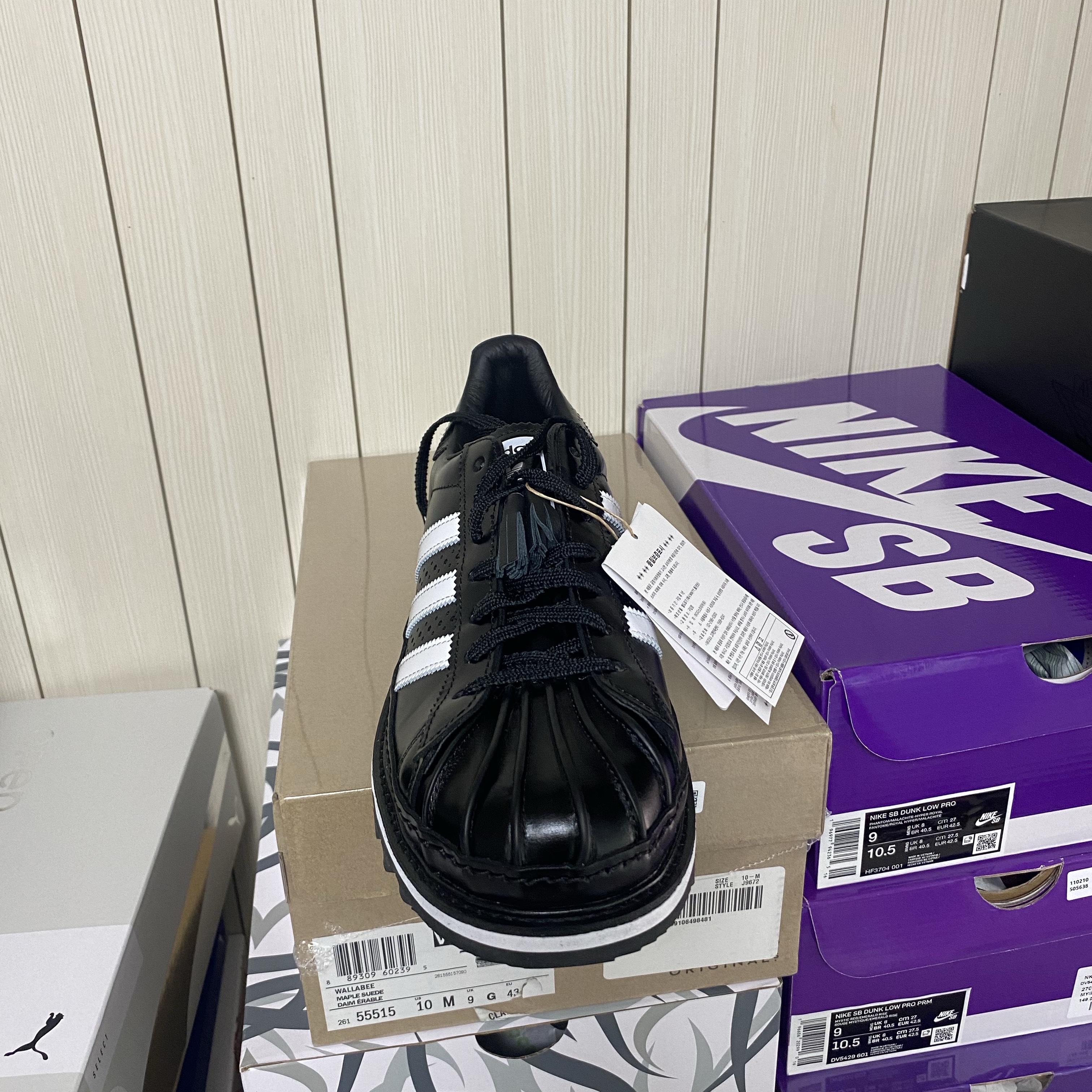 Adidas x Clot Superstar Core Black Cloud White 착용 스타일 - 2