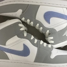 (W) Jordan 1 Mid Wolf Grey 착용 스타일