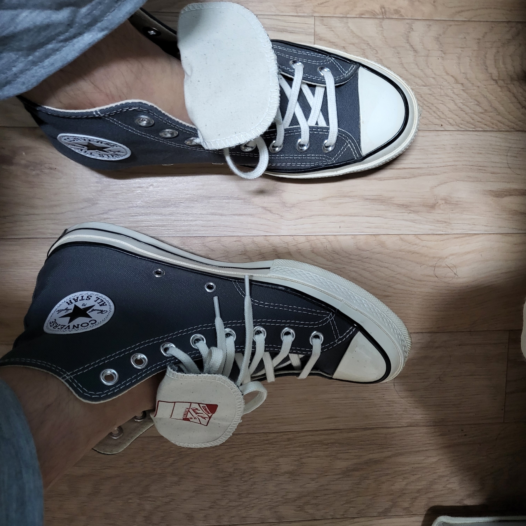 Converse Chuck 70 High Seasonal Color Vintage Canvas Iron Grey 착용 스타일
