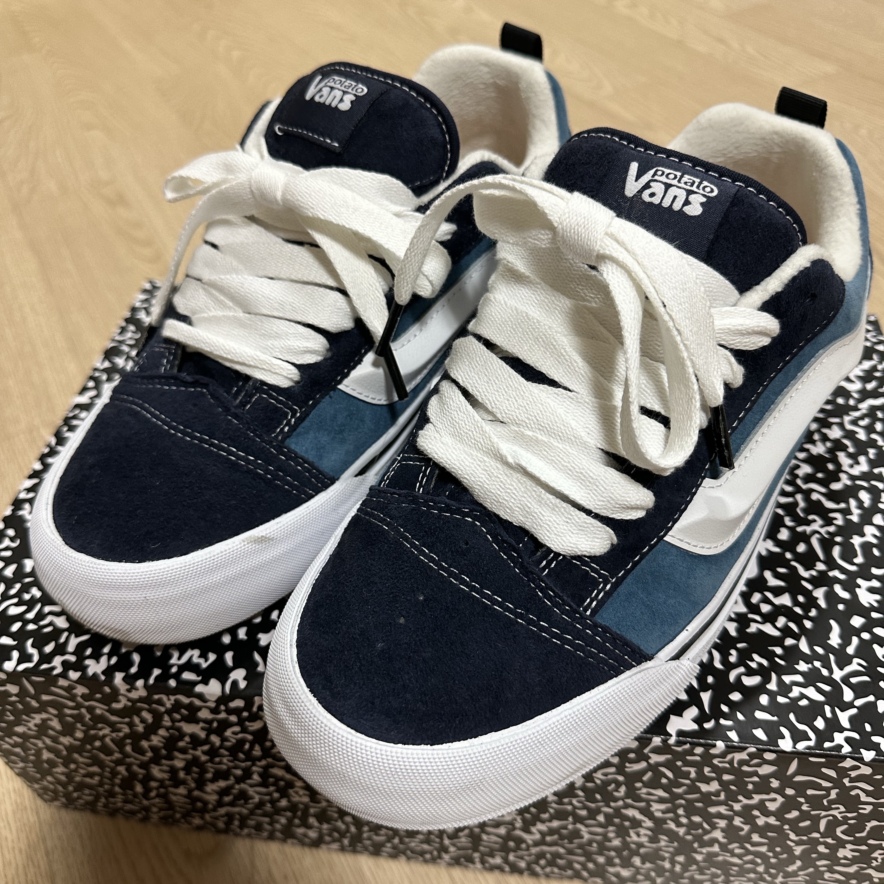 Vans Vault x Imran Potato Knu-Skool MTE-1 LX Navy 착용 스타일 - 1