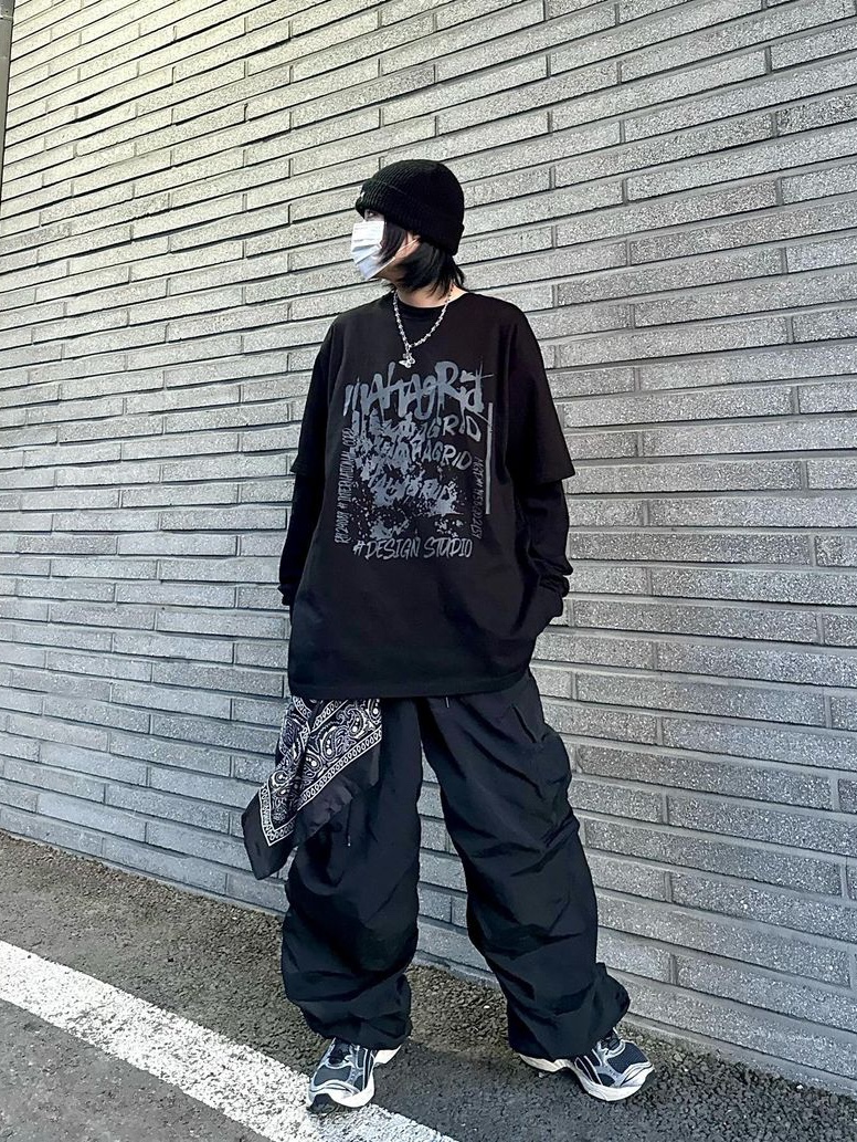 Asics Unlimited Gel-Kayano 14 Carrier Grey Black, Stussy Basic Cuff Beanie Black 착용 스타일 - 4