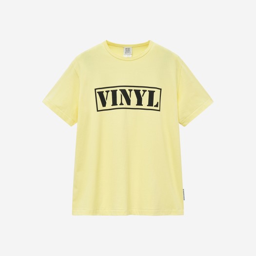 더바이닐하우스 박스 로고 티셔츠 옐로우