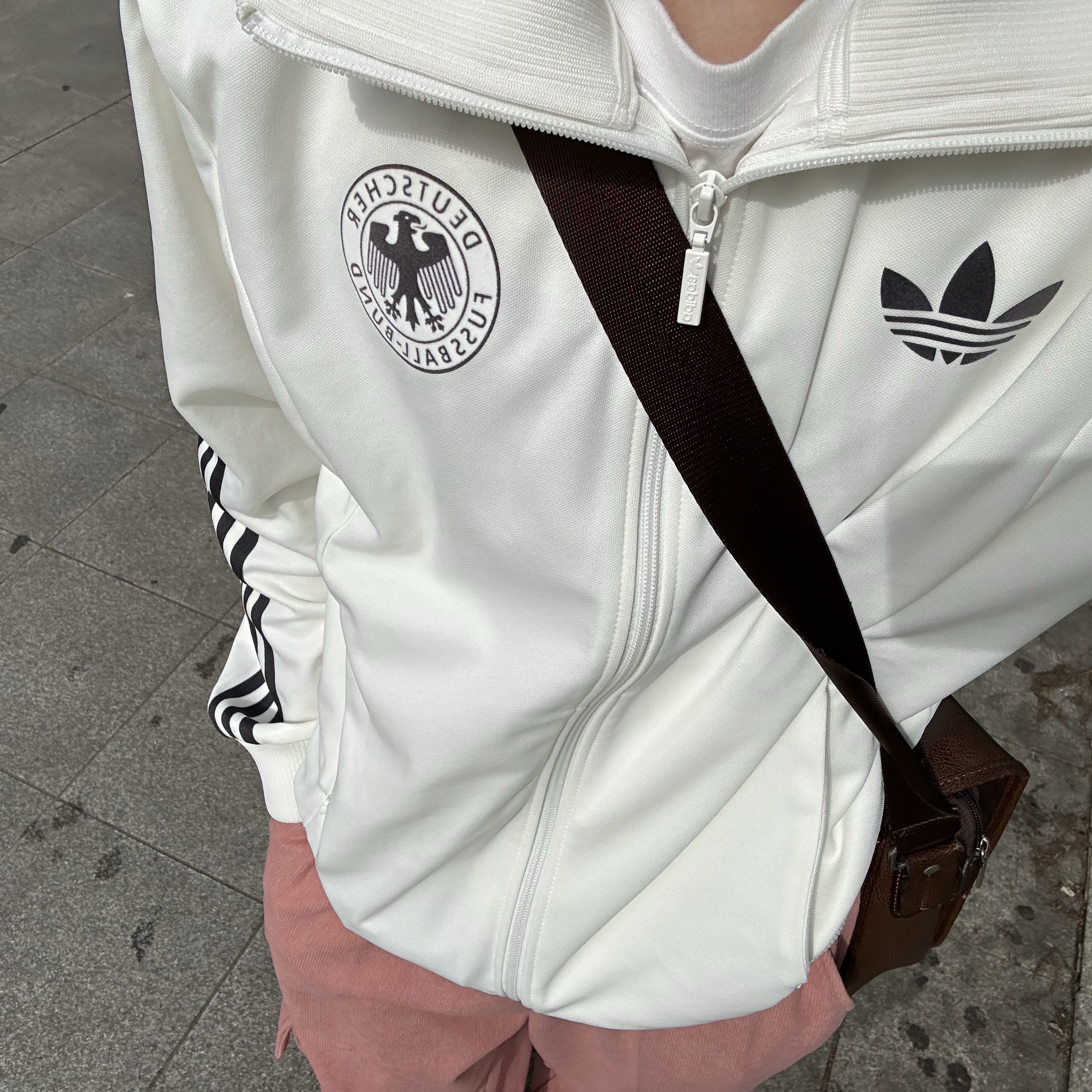 Adidas German Beckenbauer Track Top Off White - KR Sizing 착용 스타일