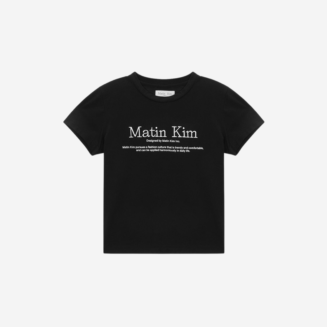 (W) Matin Kim Matin Heritage Crop Top Black 상세 이미지 1