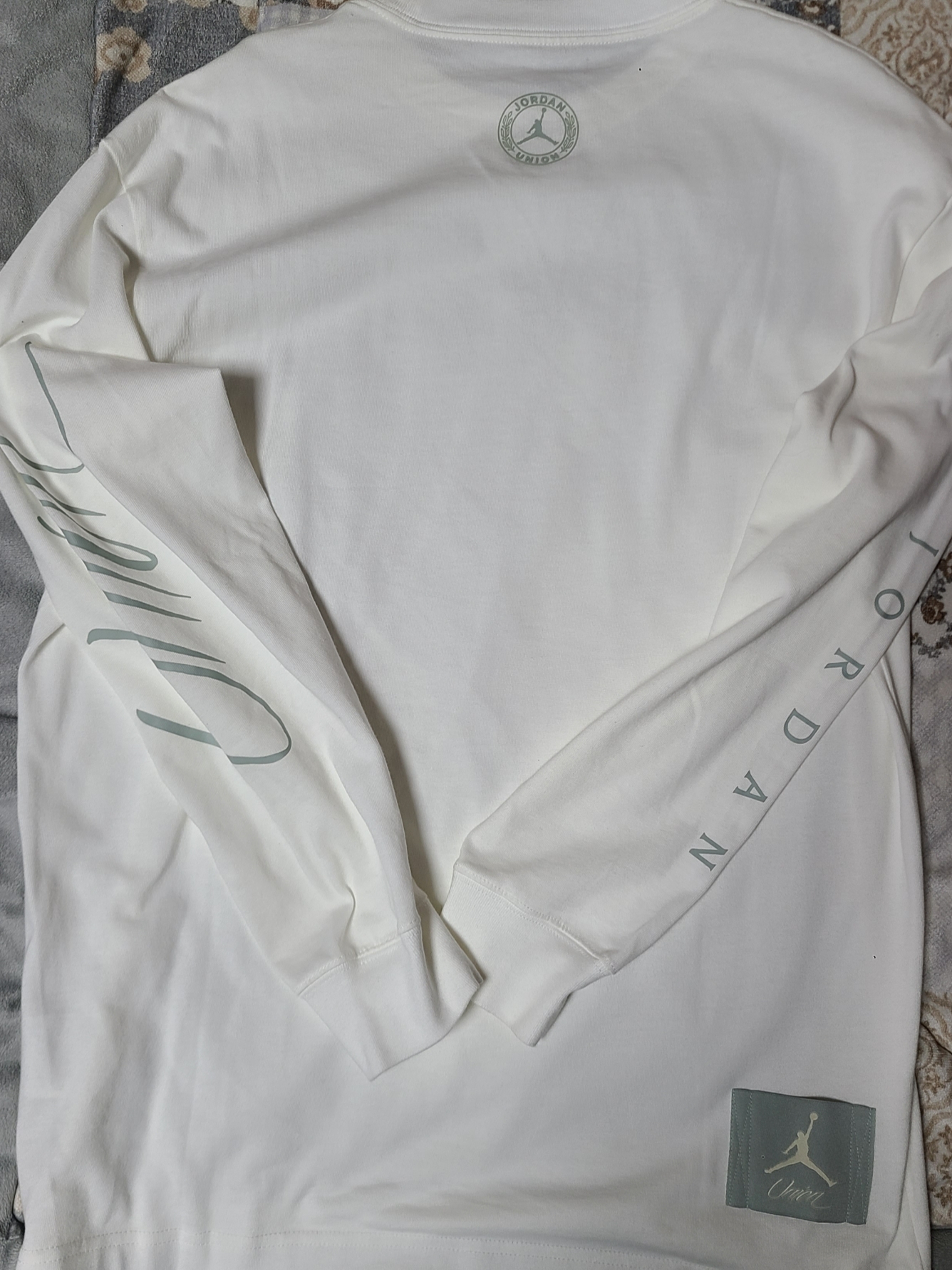 Jordan x Union Long Sleeve T-Shirt White - US/EU 착용 스타일 - 2