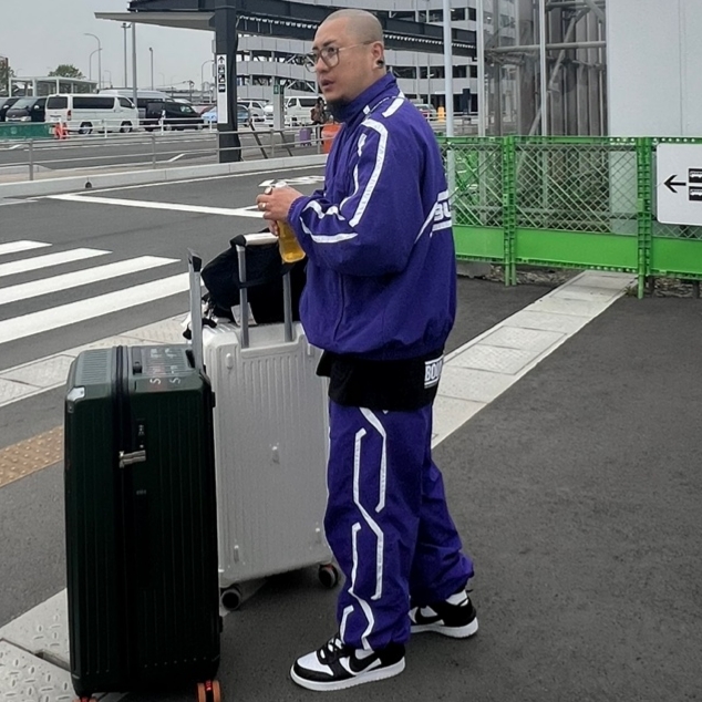 Supreme Inset Link Track Pant Purple - 24SS, Supreme Inset Link Track Jacket Purple - 24SS 착용 스타일 - 3