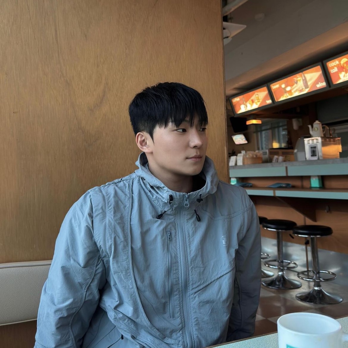Sansan Gear 2Way Wave Jacket Blue Grey - 24SS 착용 스타일