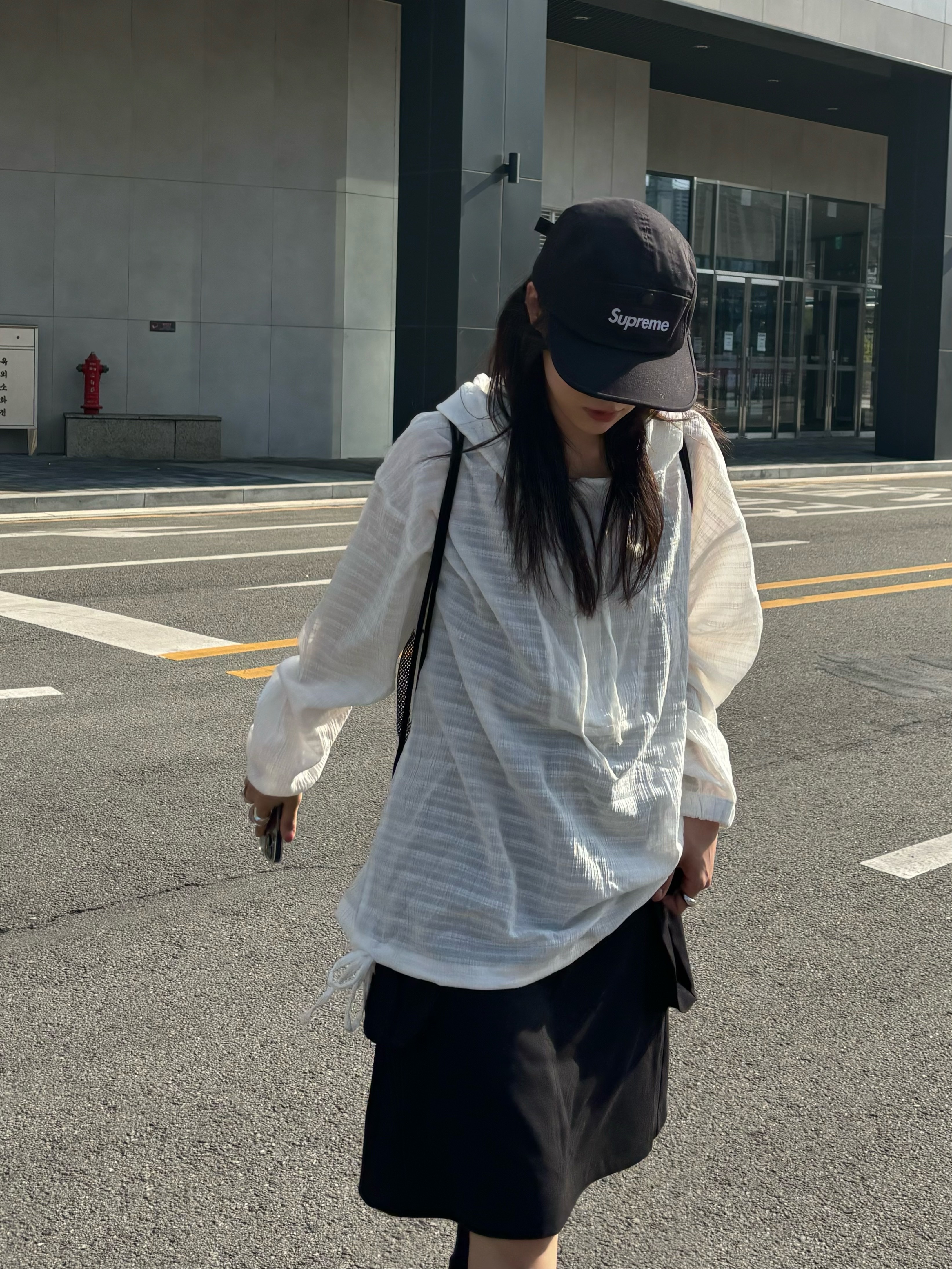 Supreme Military Camp Cap Black - 24SS, Salomon XT-6 Quail Plum Kitten 착용 스타일 - 2