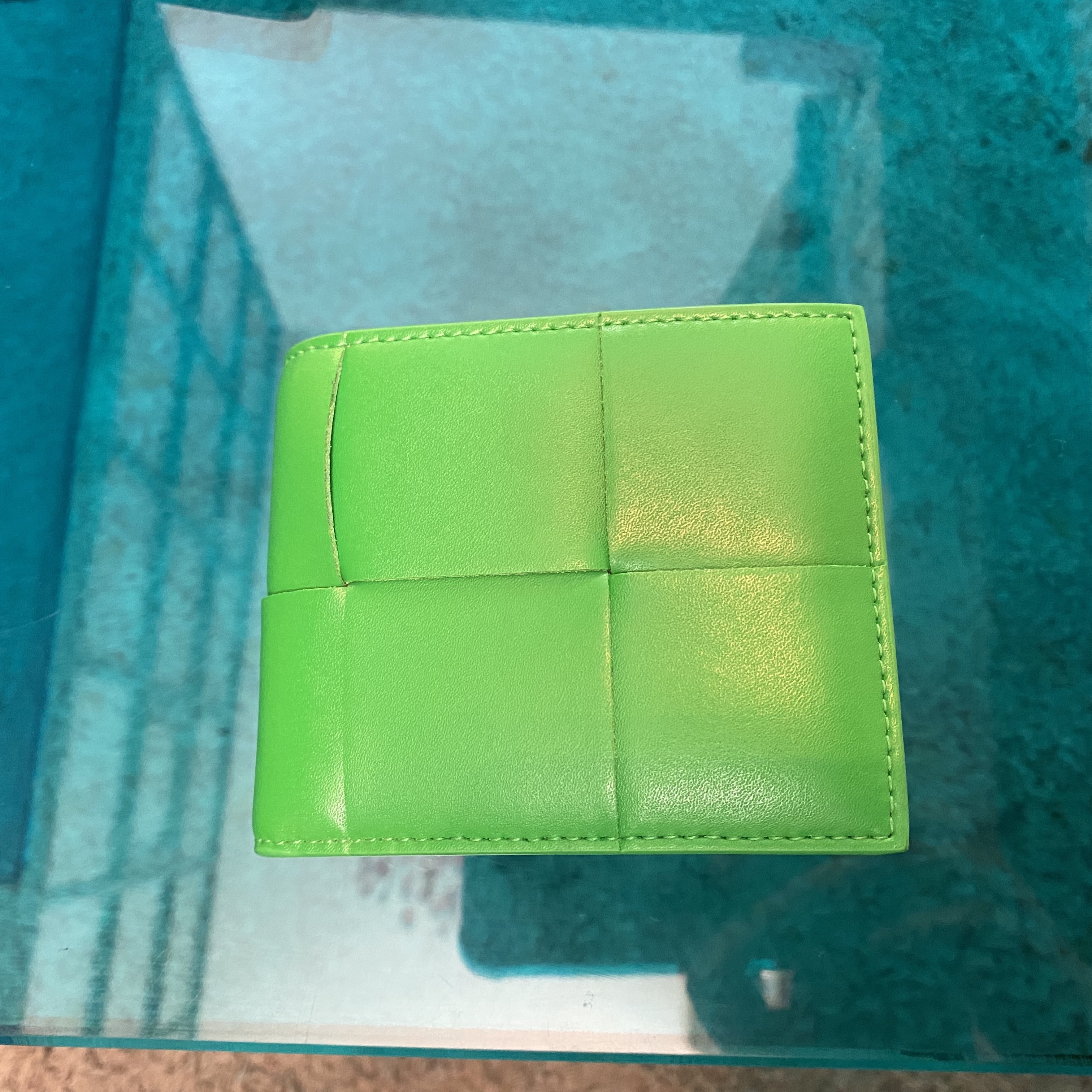 Bottega Veneta Bi-Fold Wallet with Coin Purse Parakeet 착용 스타일 - 1