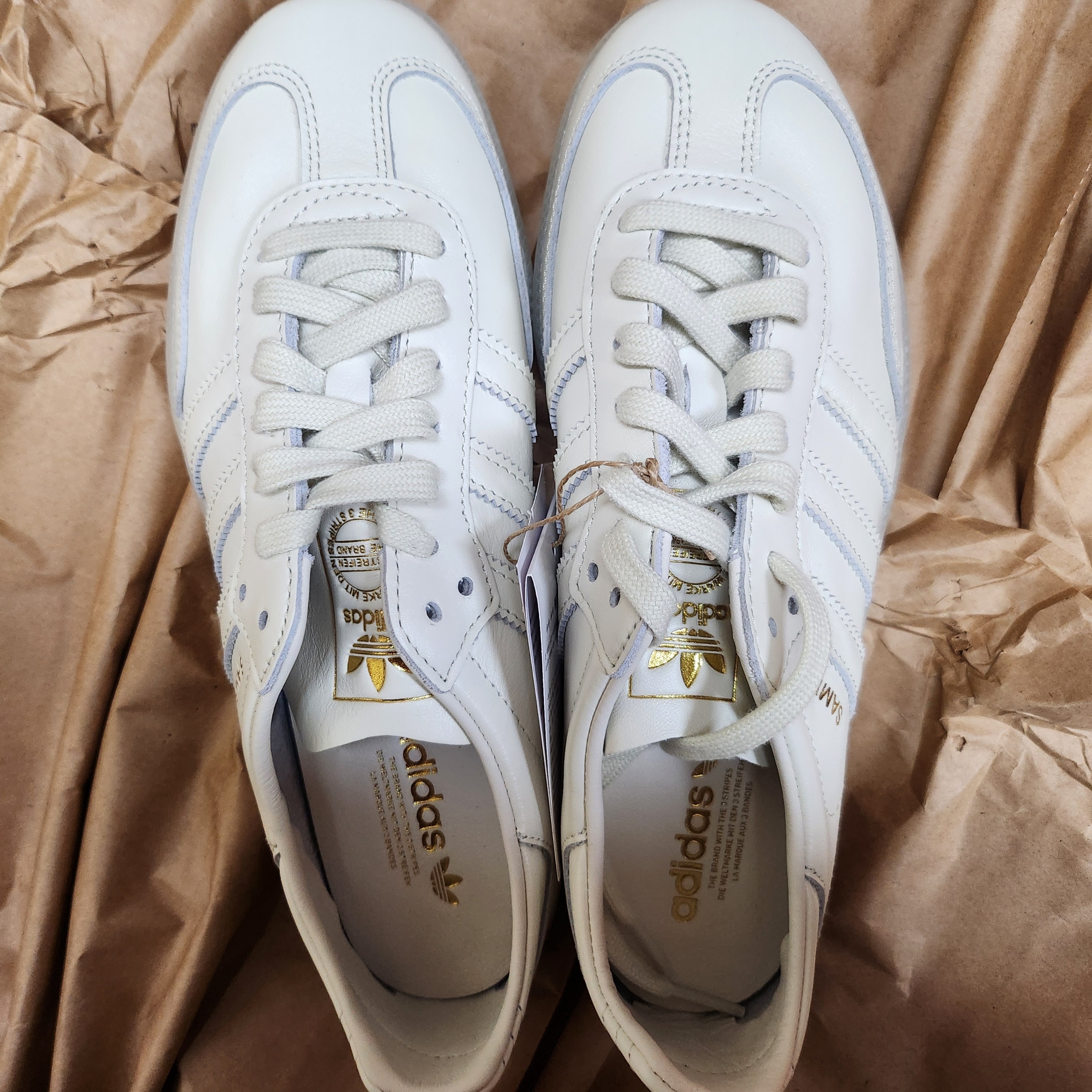 Adidas Samba Decon Ivory Gold Metallic 착용 스타일 - 8