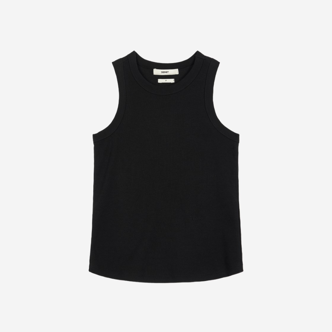 (W) Deinet Ribbed Sleeveless in Black 상세 이미지 1