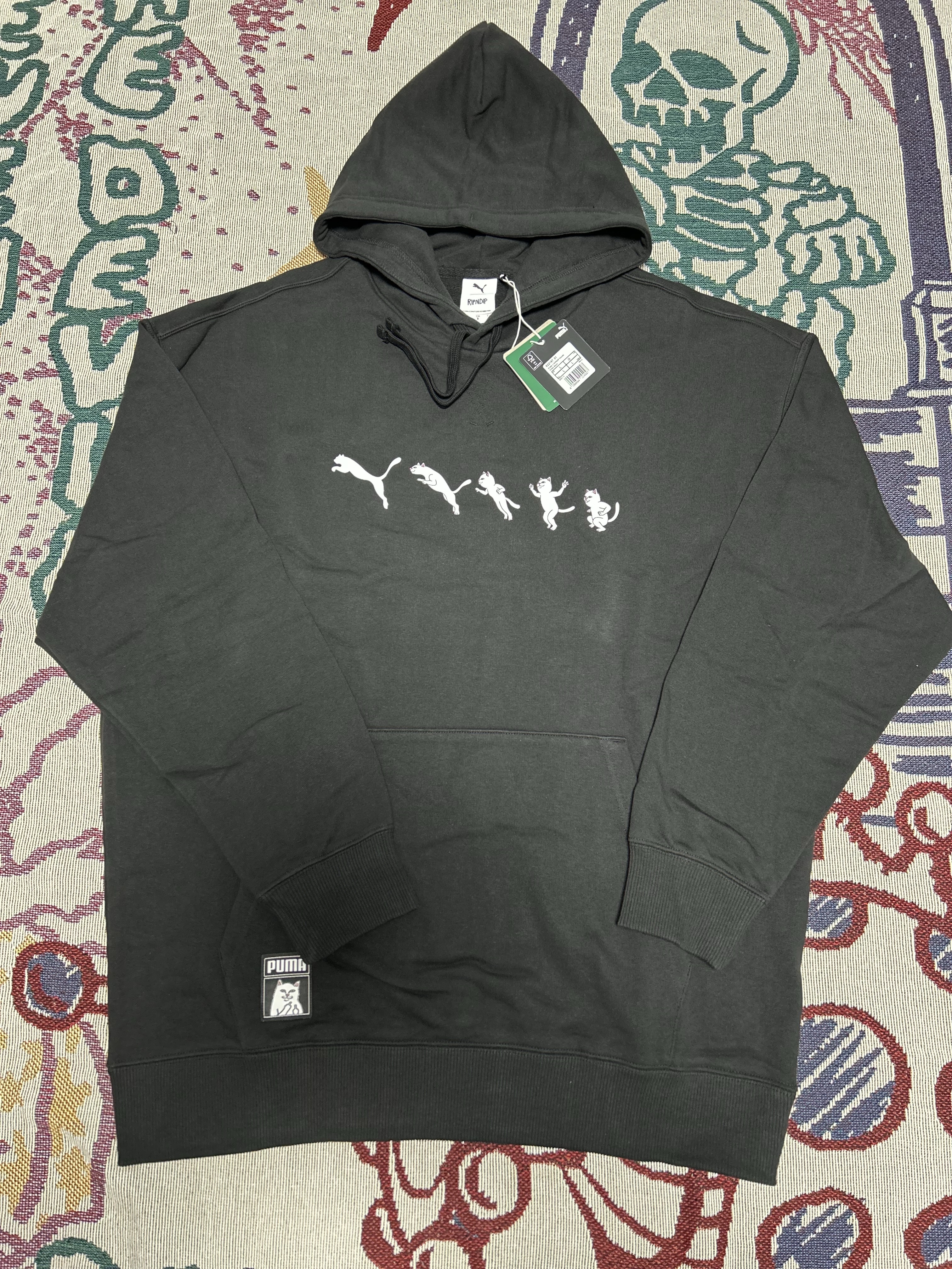 Puma x RIPNDIP Hoodie Puma Black 착용 스타일 - 2